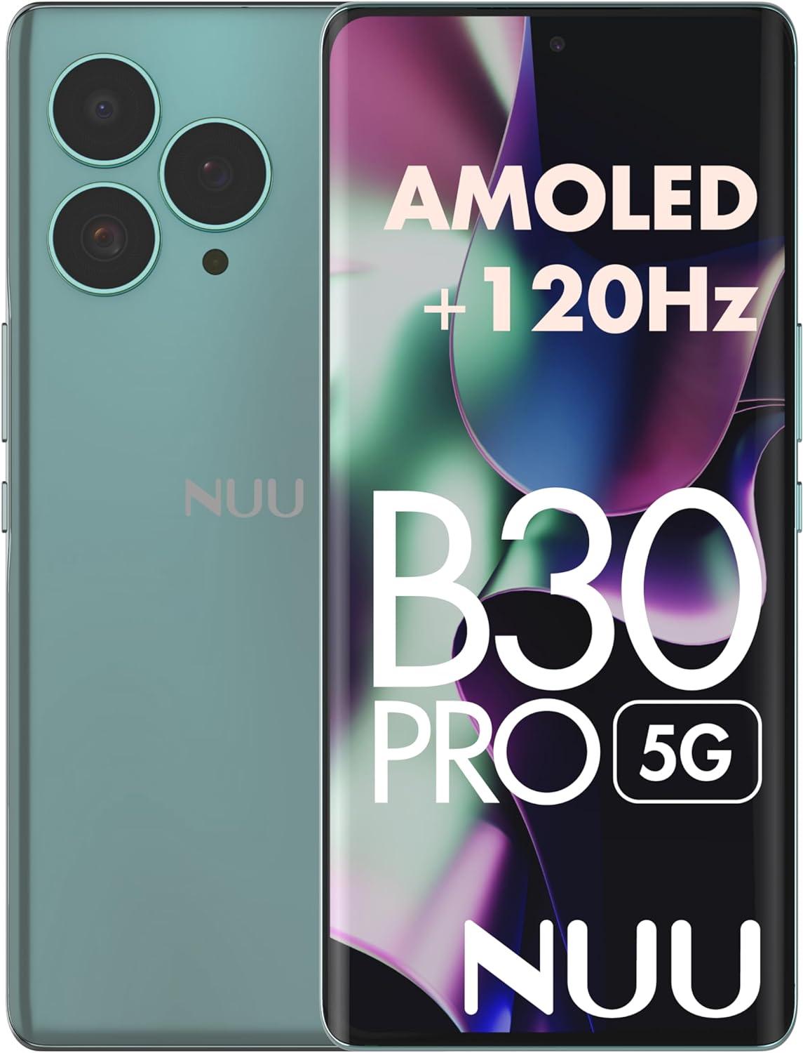 NUU B30 Pro 5G Cell Phone AMOLED 120Hz 6.7” 12GB RAM + 256GB