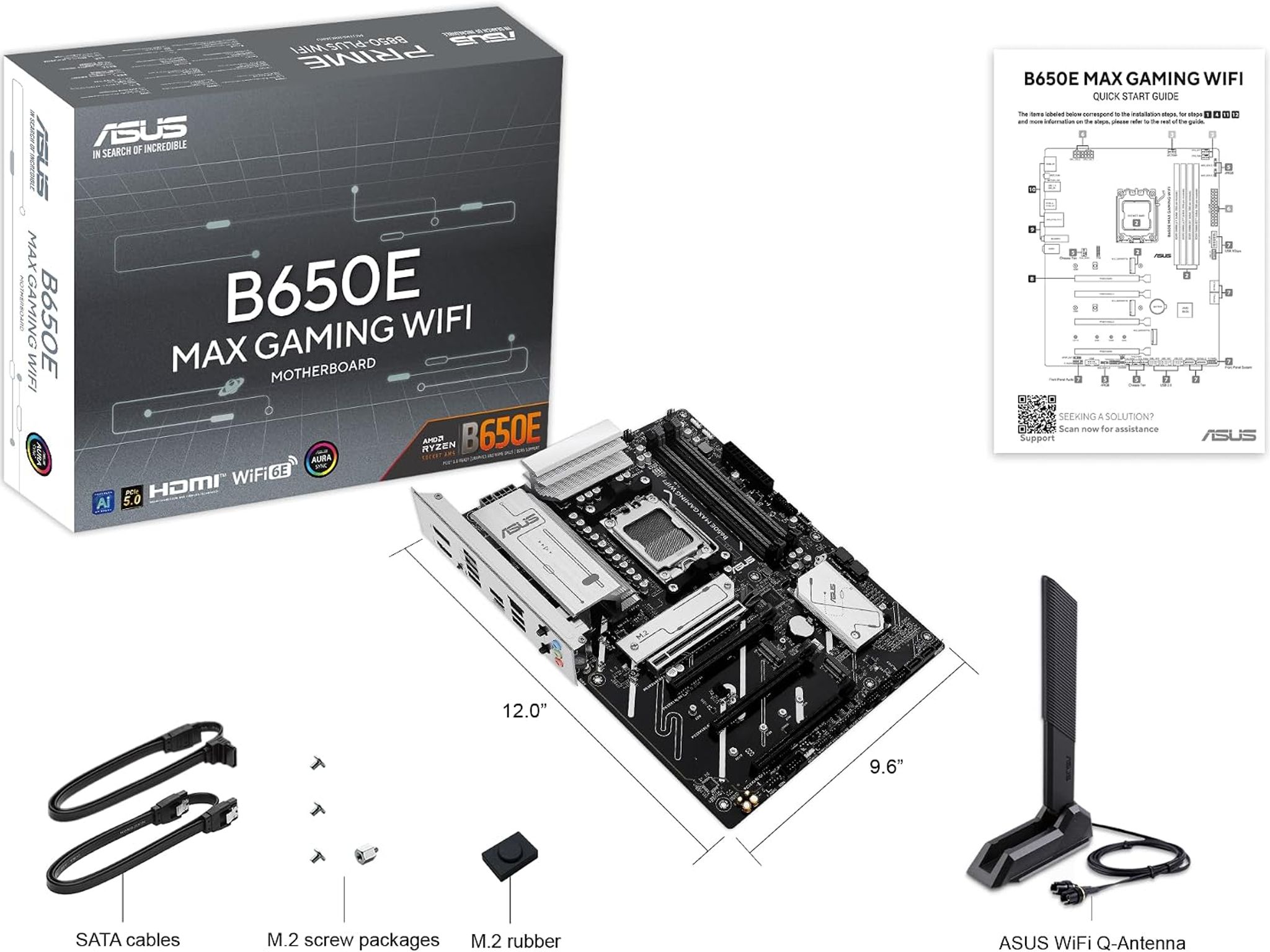 ASUS B650E MAX Gaming WiFi AMD B650 ATX Motherboard