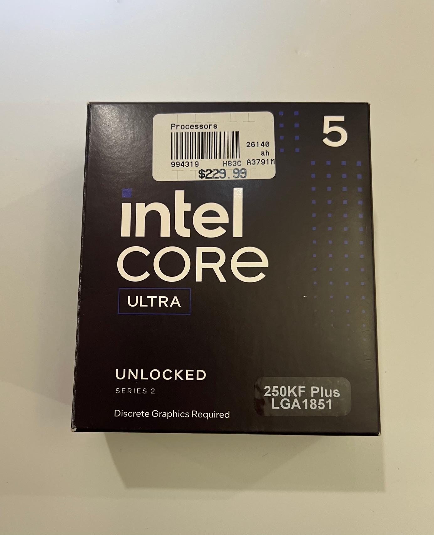 Intel Core Ultra 5 250KF Plus