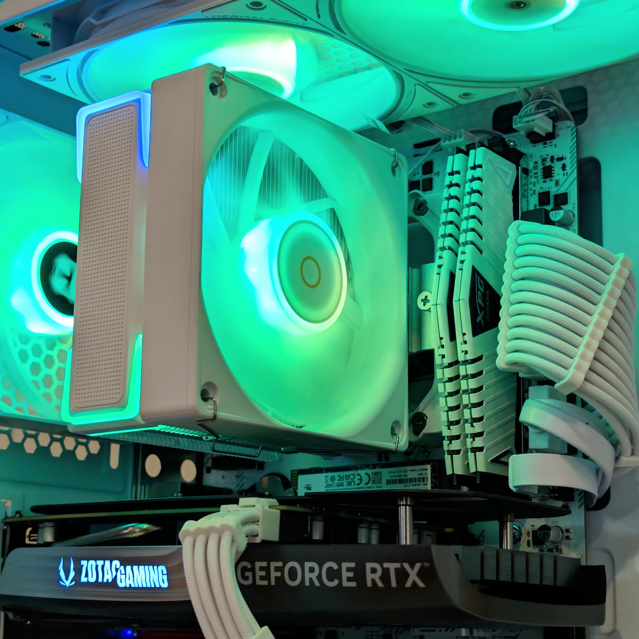 🤍 Ryzen 7 3700X + RTX 4060 | Budget 1440p Gaming PC | Compact White RGB Build