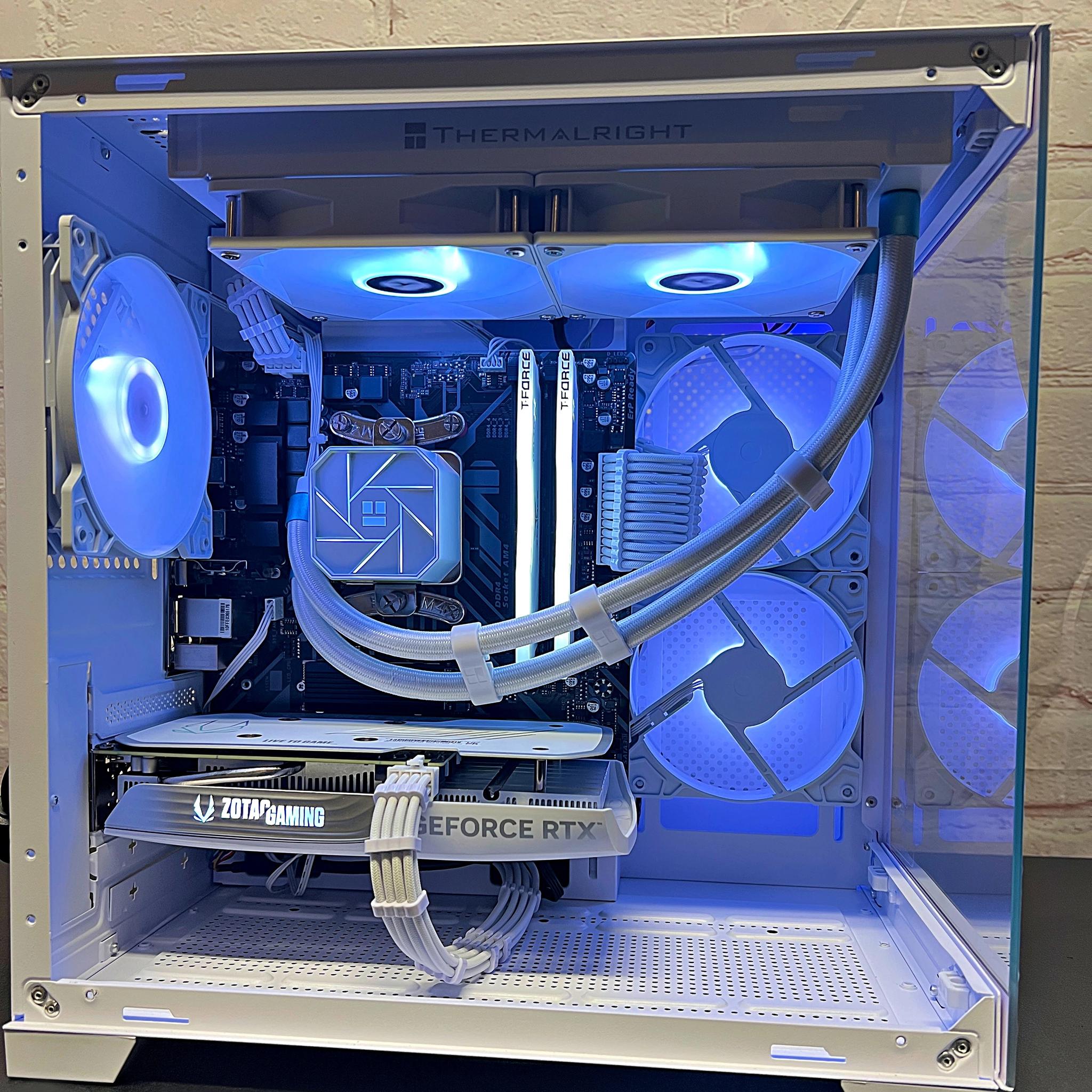 Liquid Cooled RTX 4060 Ryzen 5 5500 16GB RAM 1TB M.2 Gaming PC