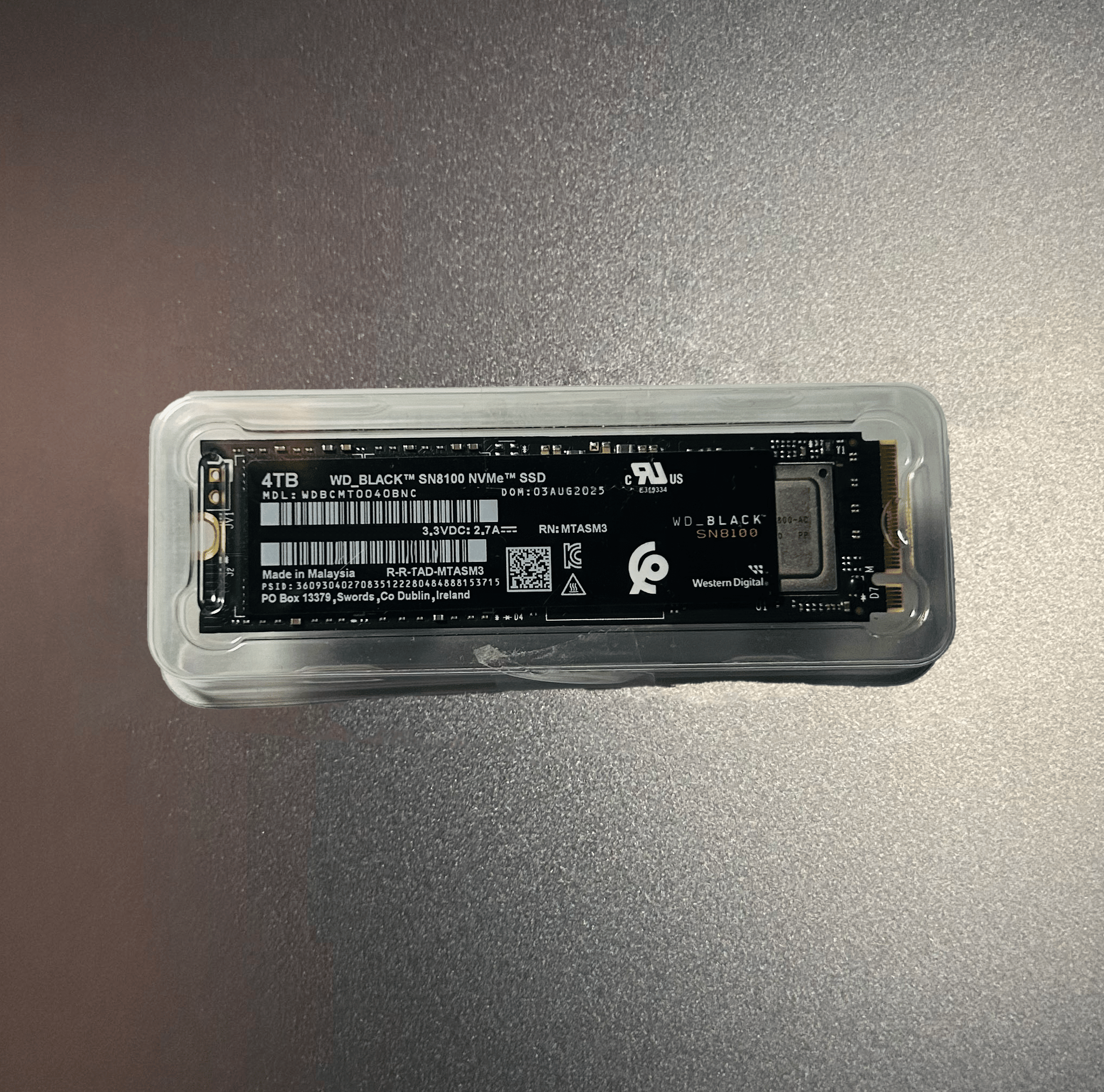 WD Black SN8100 4TB NVMe SSD PCIe 5.0 Gen 5 m.2 *Fastest on the market!*