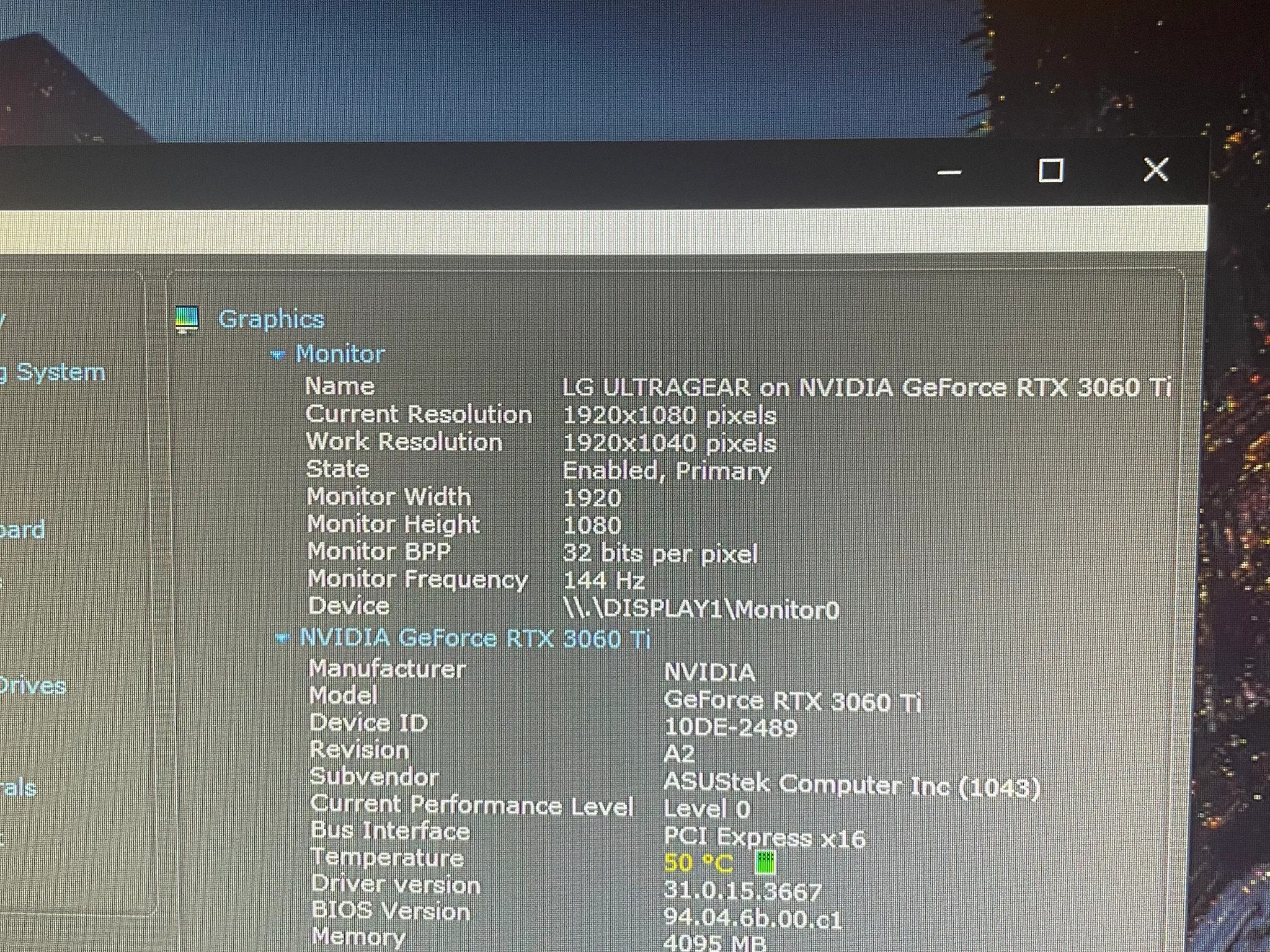 24' LG Ultragear 1080p 144hz Gaming Monitor