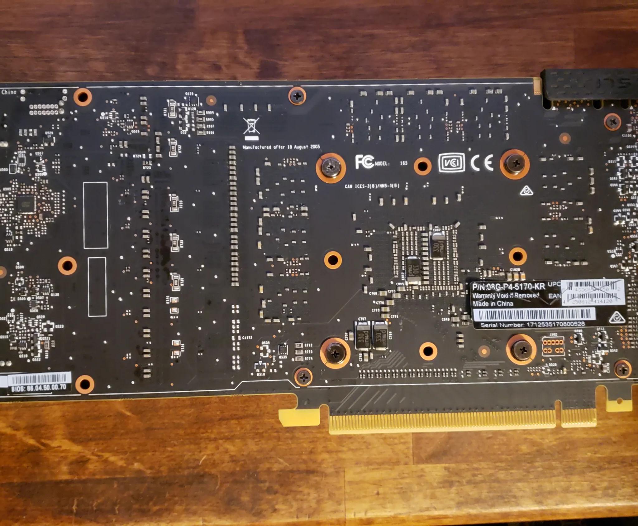 Evga GTX 1070 Blower 08G-P4-5170-KR