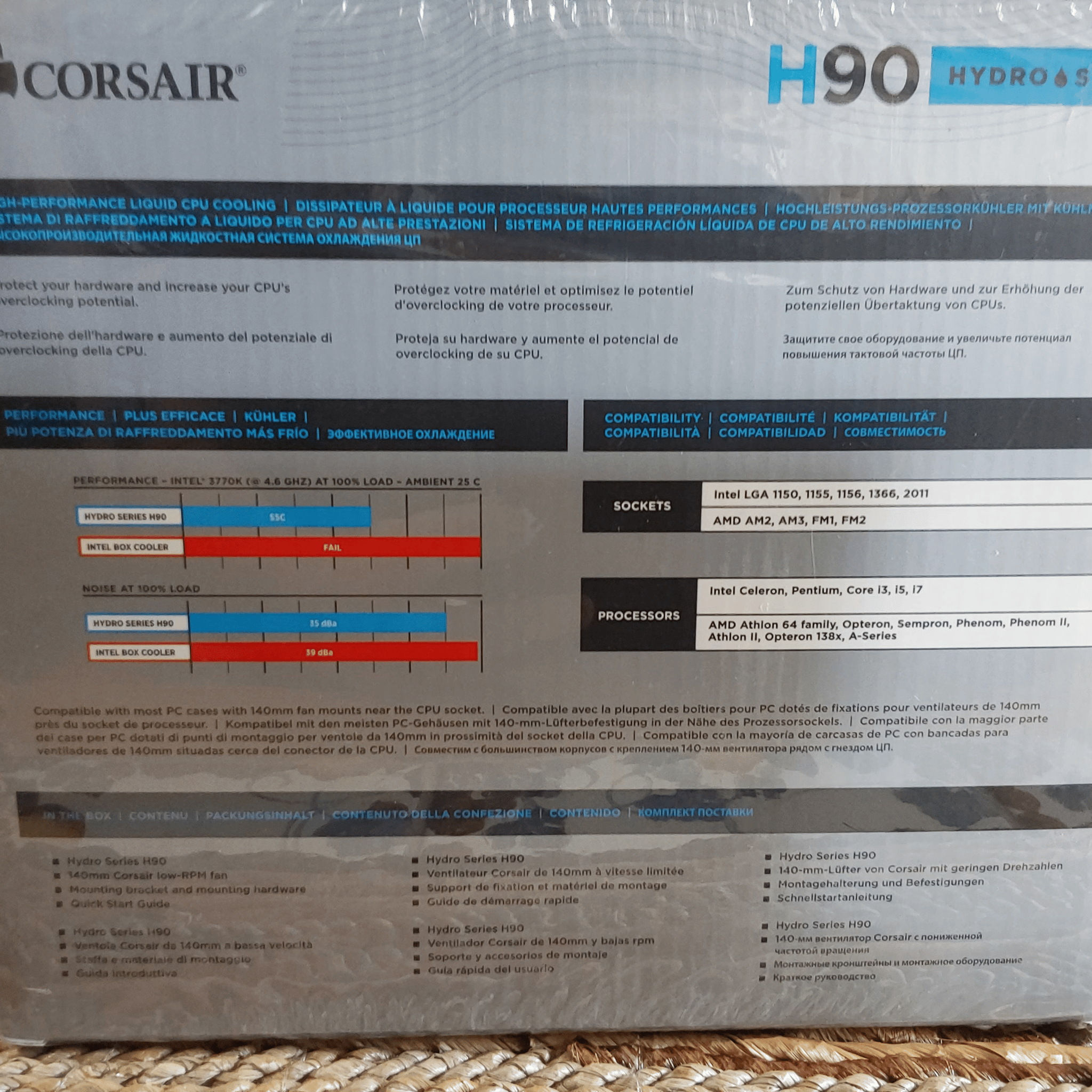 NEW Corsair Hydro Series H90 140mm Liquid CPU Cooler (Model CW-9060013-WW)