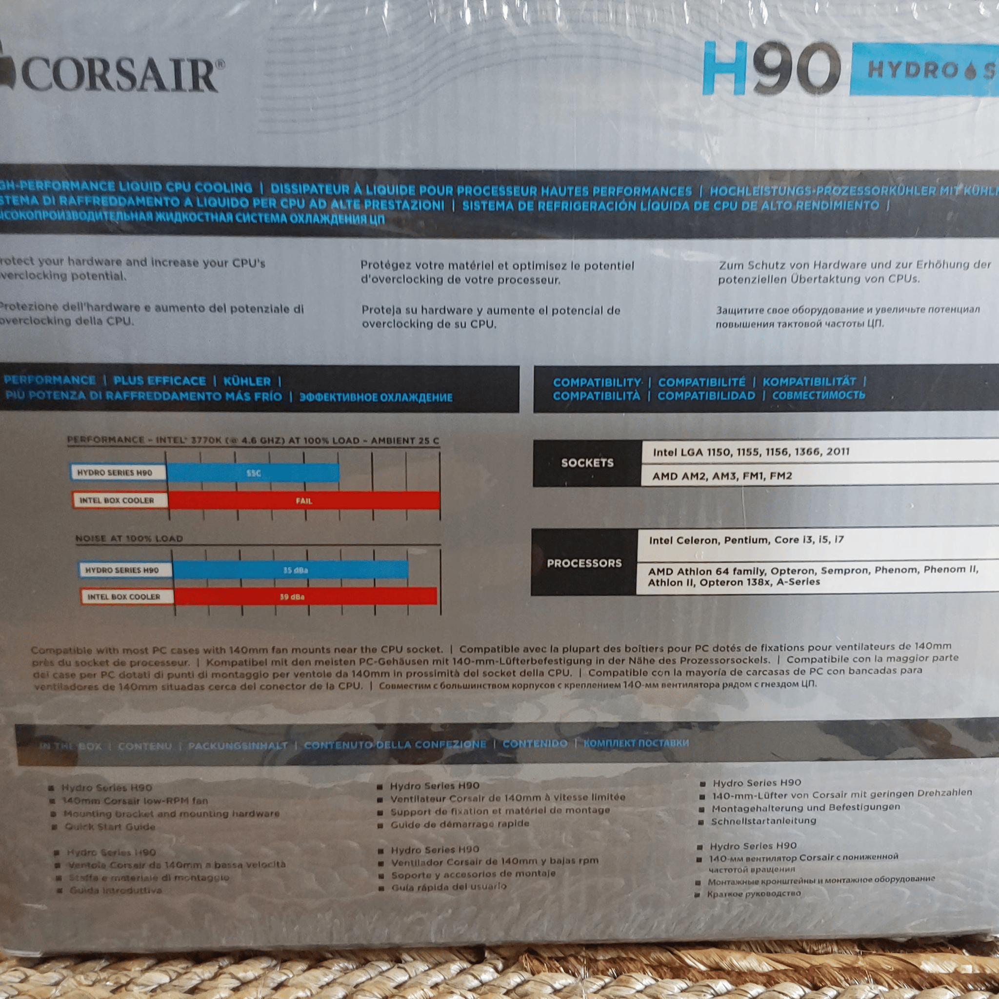 NEW Corsair Hydro Series H90 140mm Liquid CPU Cooler (Model CW-9060013-WW)