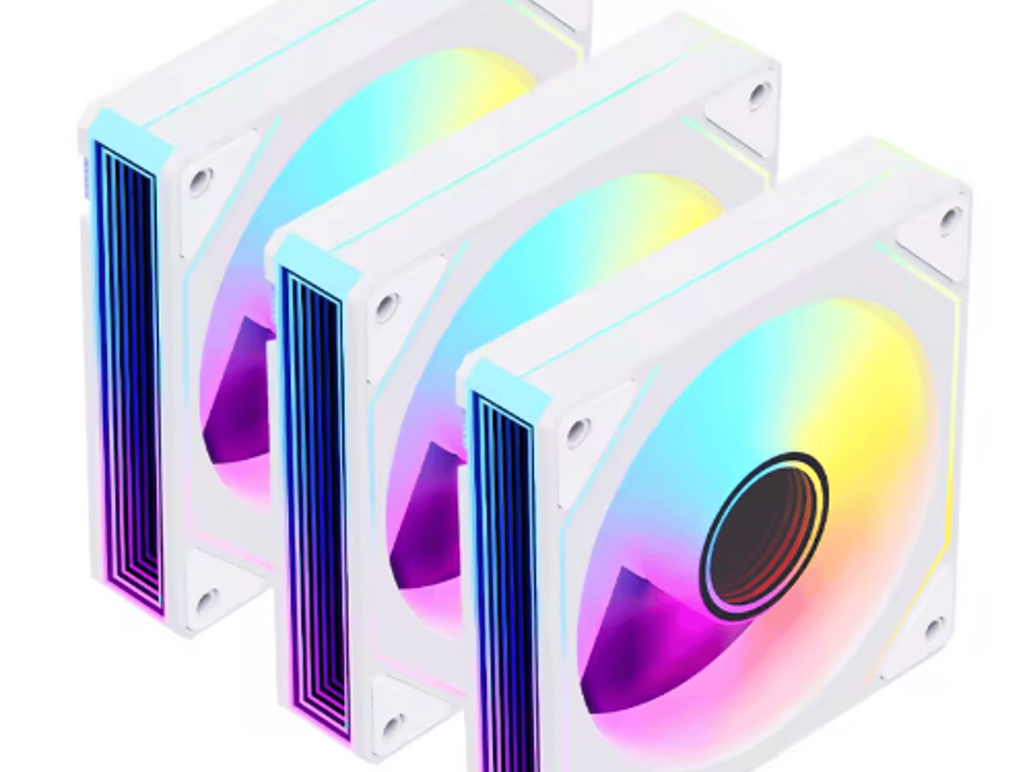 Platinum PC’s 3-Pack 120mm Infinity RGB Fans – High Airflow, Ultra Quiet, Stunning Lighting (WHITE)