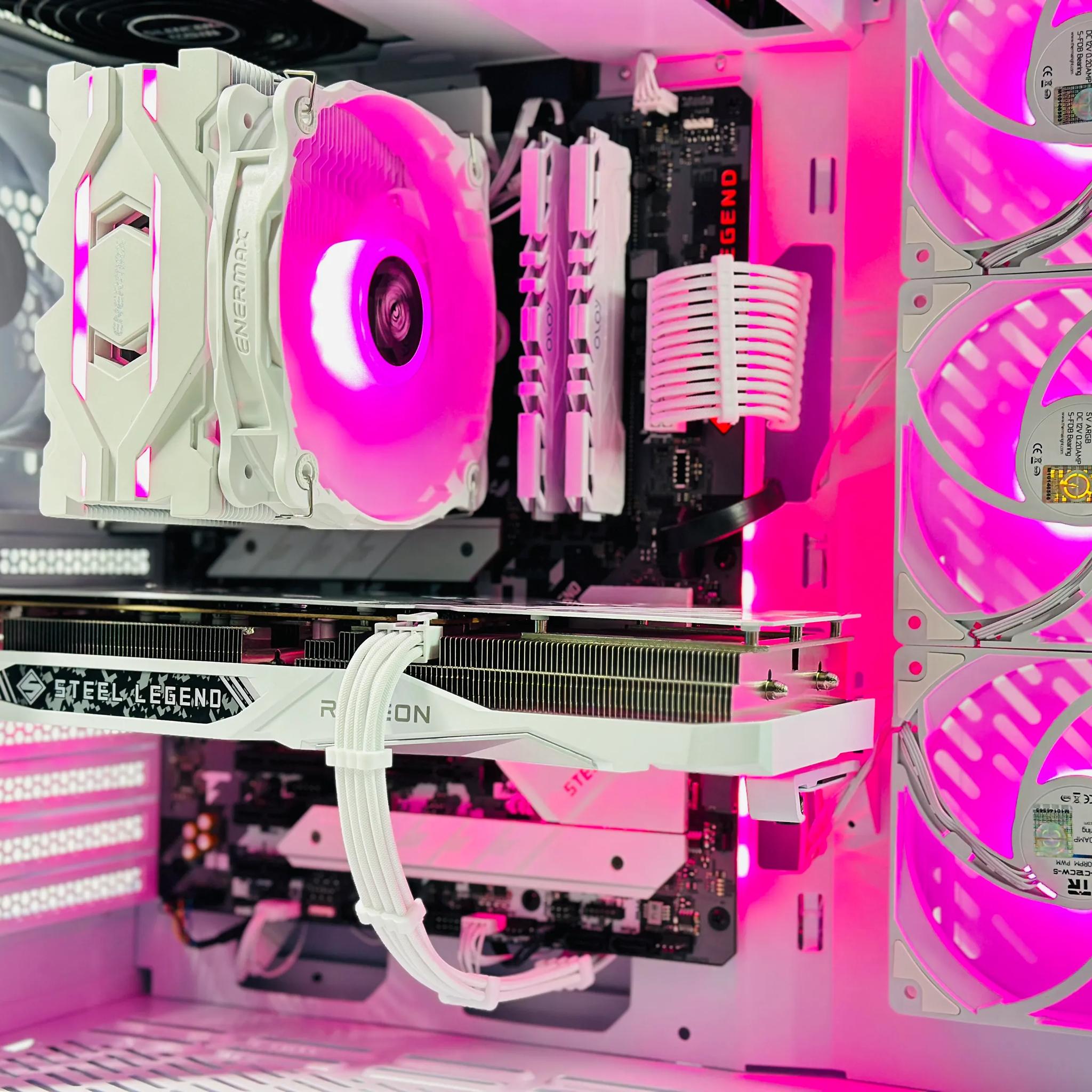 🌬️☃️Snowman⛄Gaming PC❄️AMD RX 7600 8GB❄️Intel i5 11400F 6 core❄️16GB DDR4❄️1TB NVME