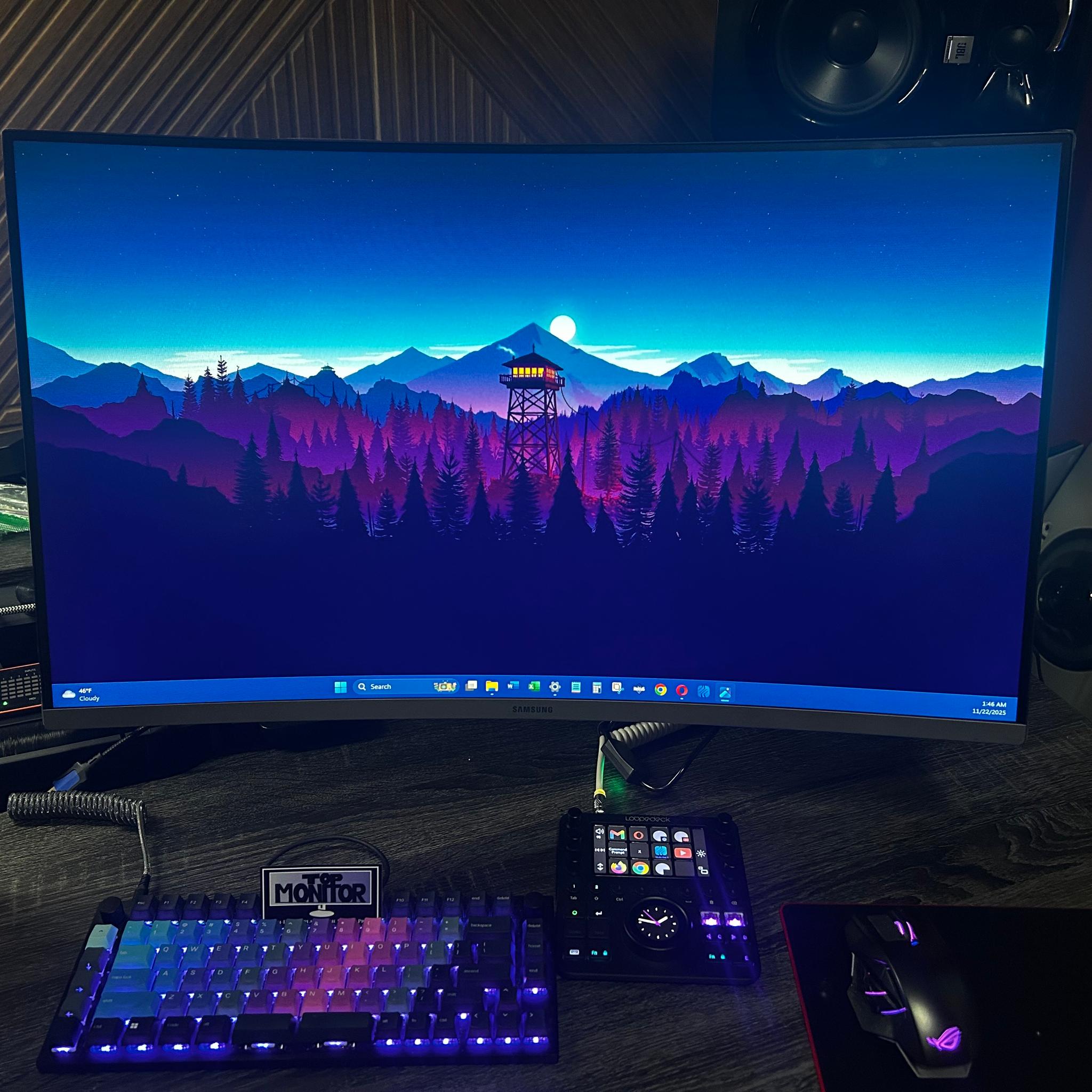 Samsung 32” FHD (1920 x 1080) (75hz) Curved Monitor with Bezel-Less Design (Refurbished)