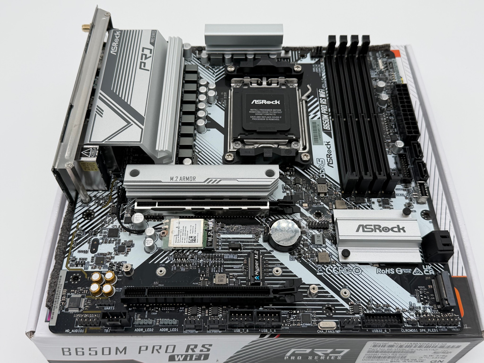 ASRock B650M Pro RS WiFi + Crucial T500 1TB + Windows 11 Setup