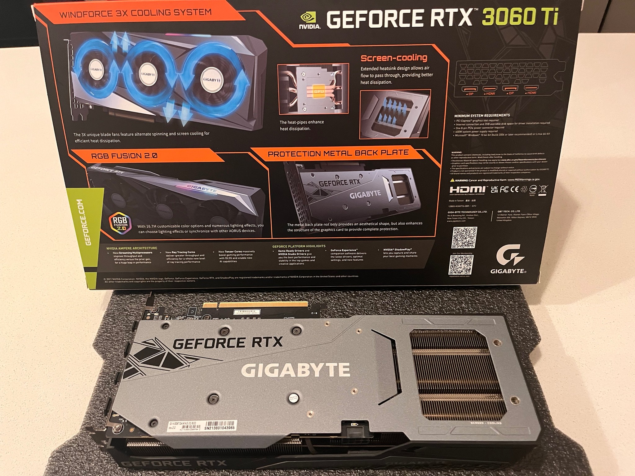 Gigabyte GeForce RTX 3060 Ti Gaming OC 8GB GDDR6
