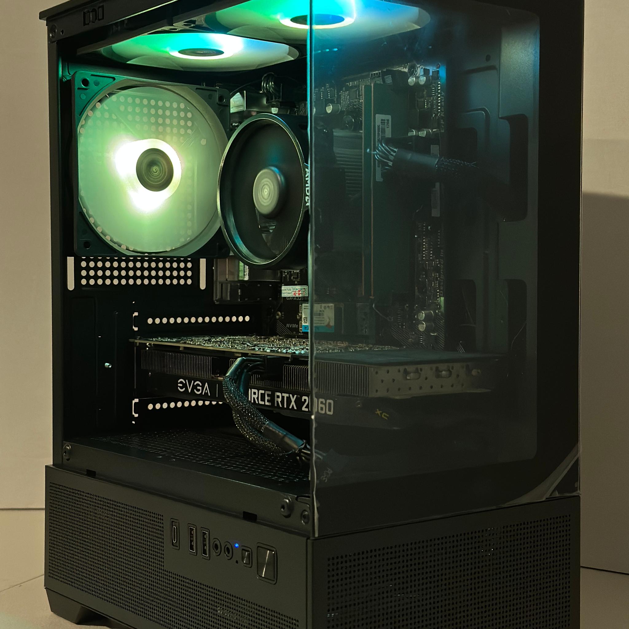 RTX 2060 | Ryzen 5 2600x | 16GB DDR4 | 1.12TB | Win 11 | Office 2024 | FREE SHIP | 1080p Gaming PC