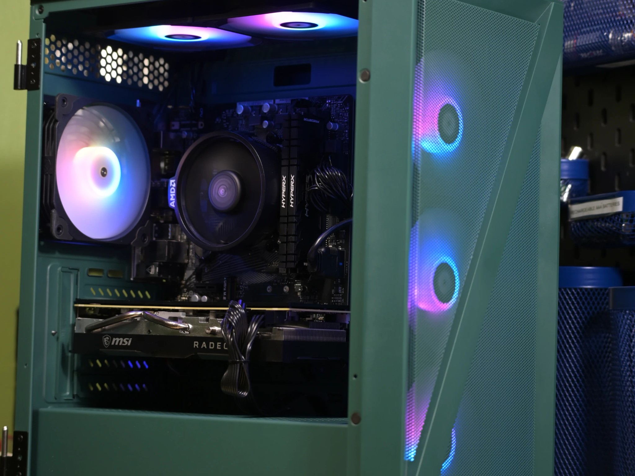 Custom Green RX 5700 XT 8GB Overclocked PC [Ryzen 5 5500, 32gb DDR4 RAM, 1TB SSD]