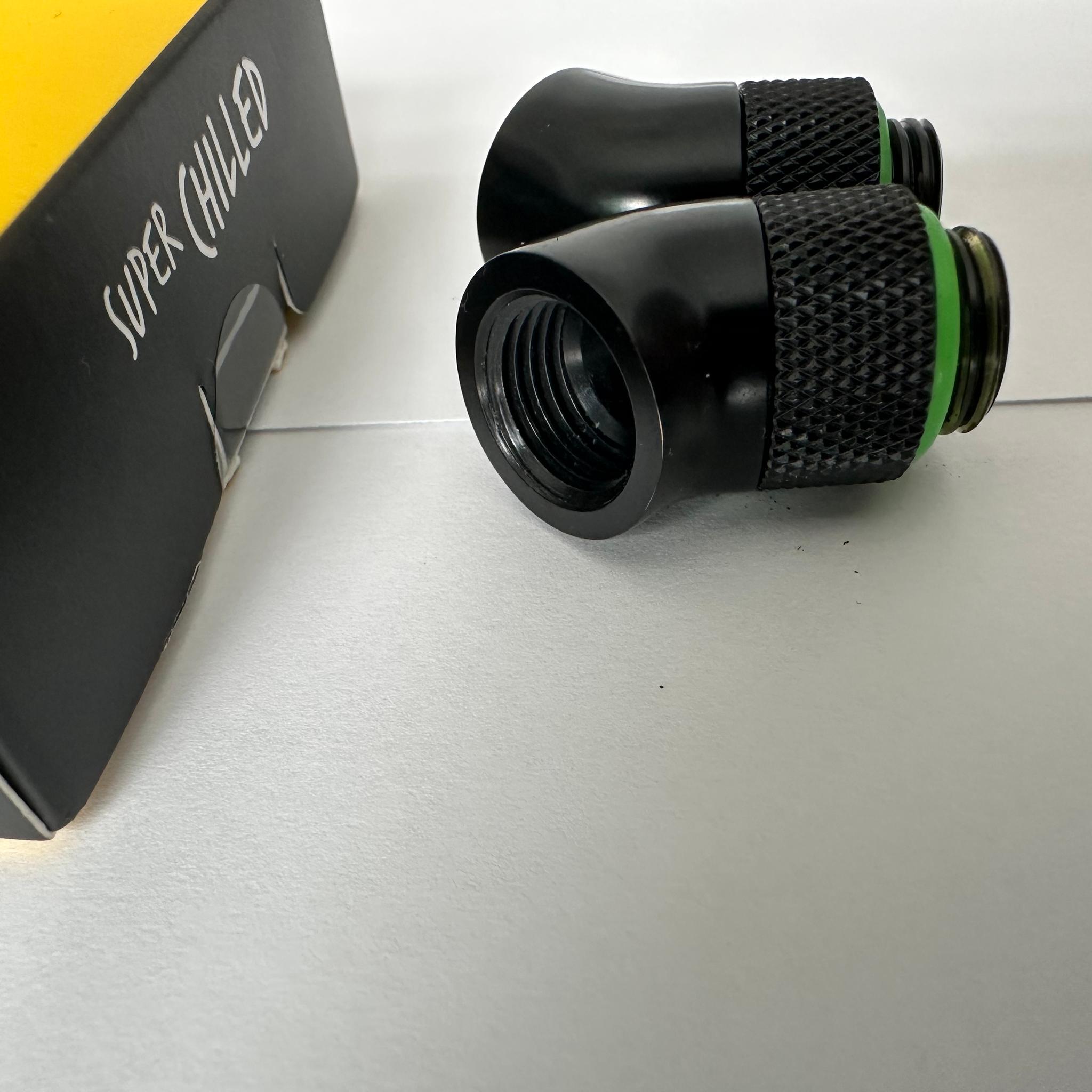 Corsair Hydro X Series 45 Degree Rotary Adapter - Black - 2 Pack  ( SHIP TODAY )