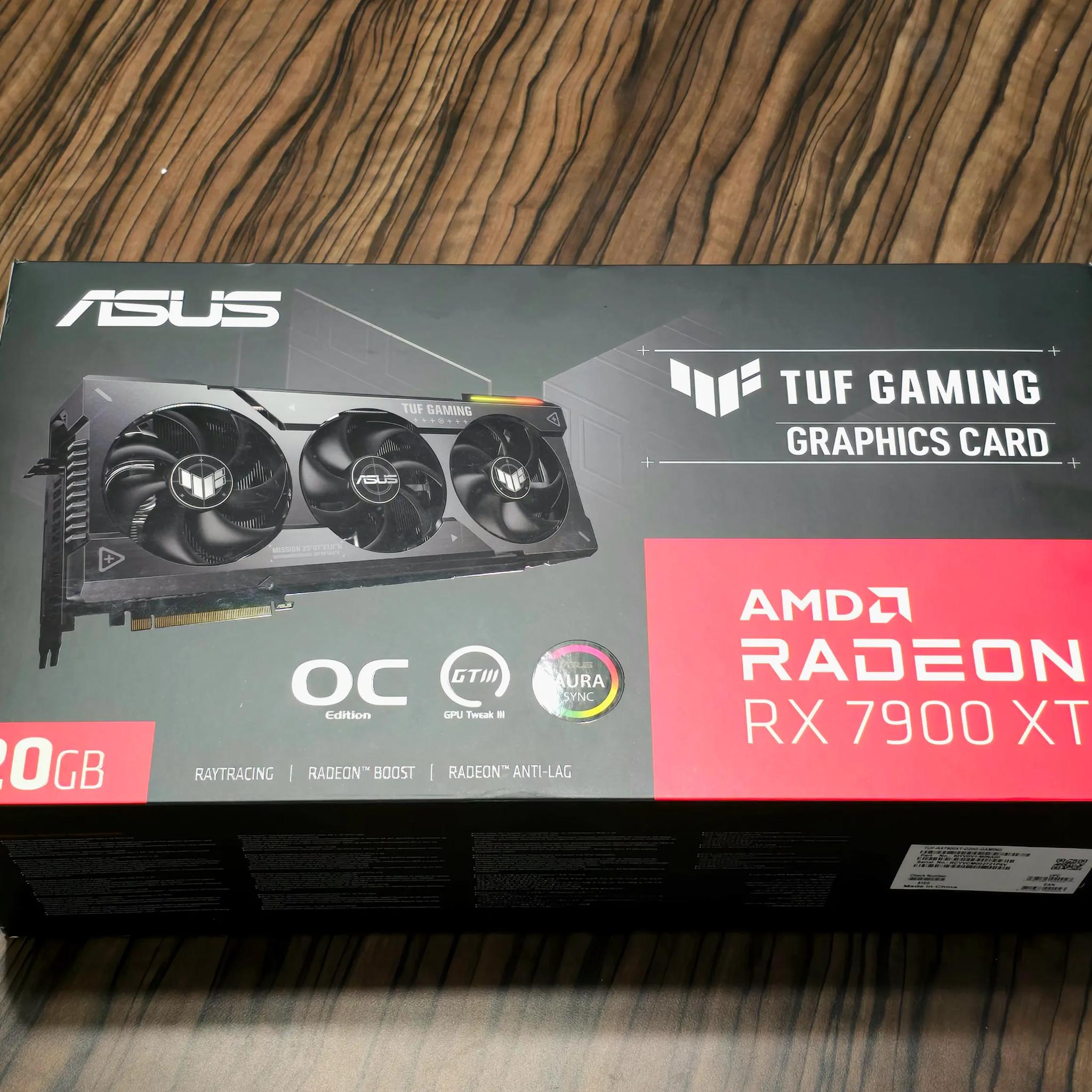 NEW ASUS TUF Gaming AMD Radeon RX 7900 XT OC 20GB (TUF-RX7900XT-O20G-GAMING)