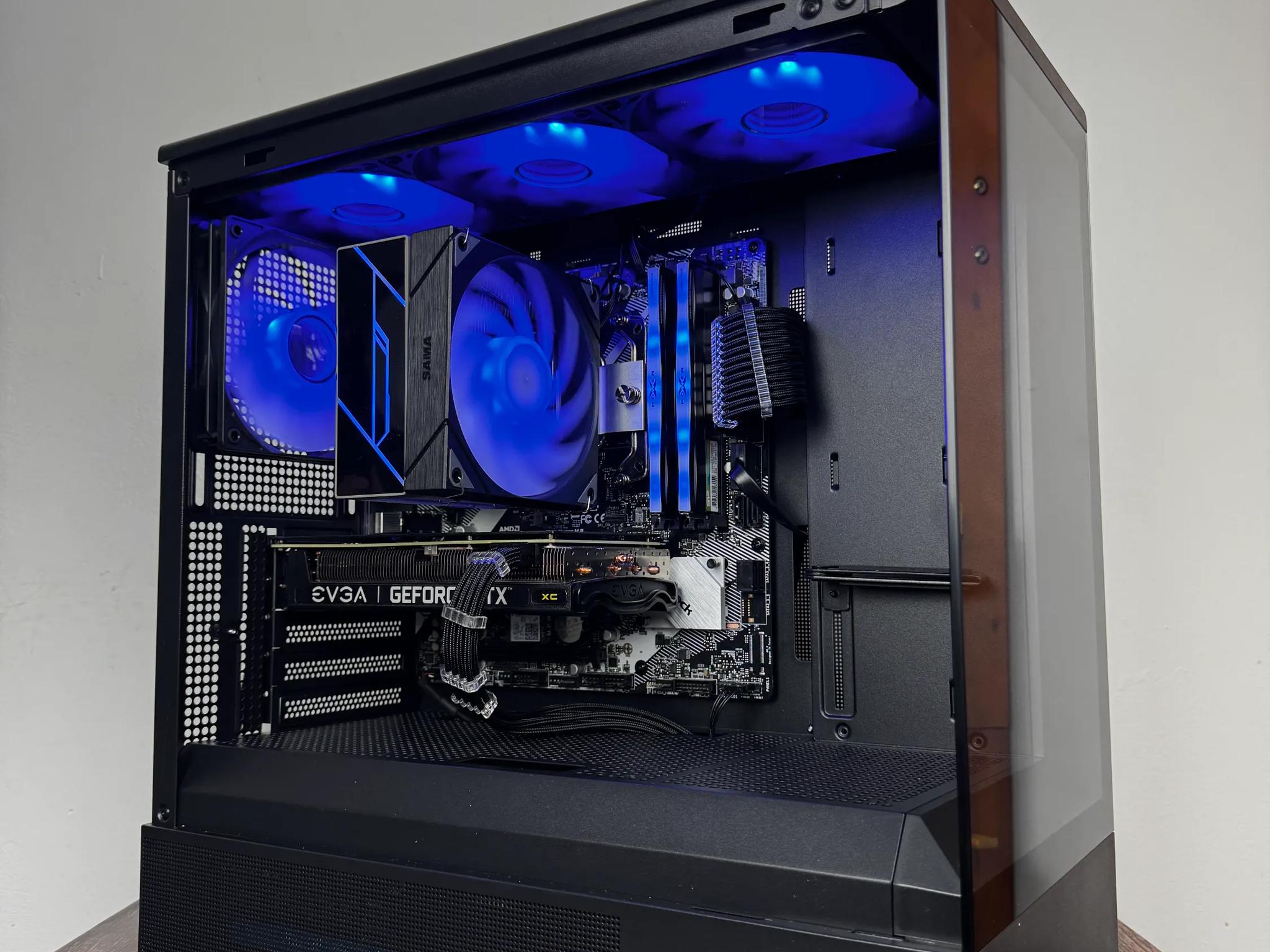 🖤Black🖤 Budget Gaming PC (Ryzen 5 5600 + RTX 3060 TI + 16gb Ram)