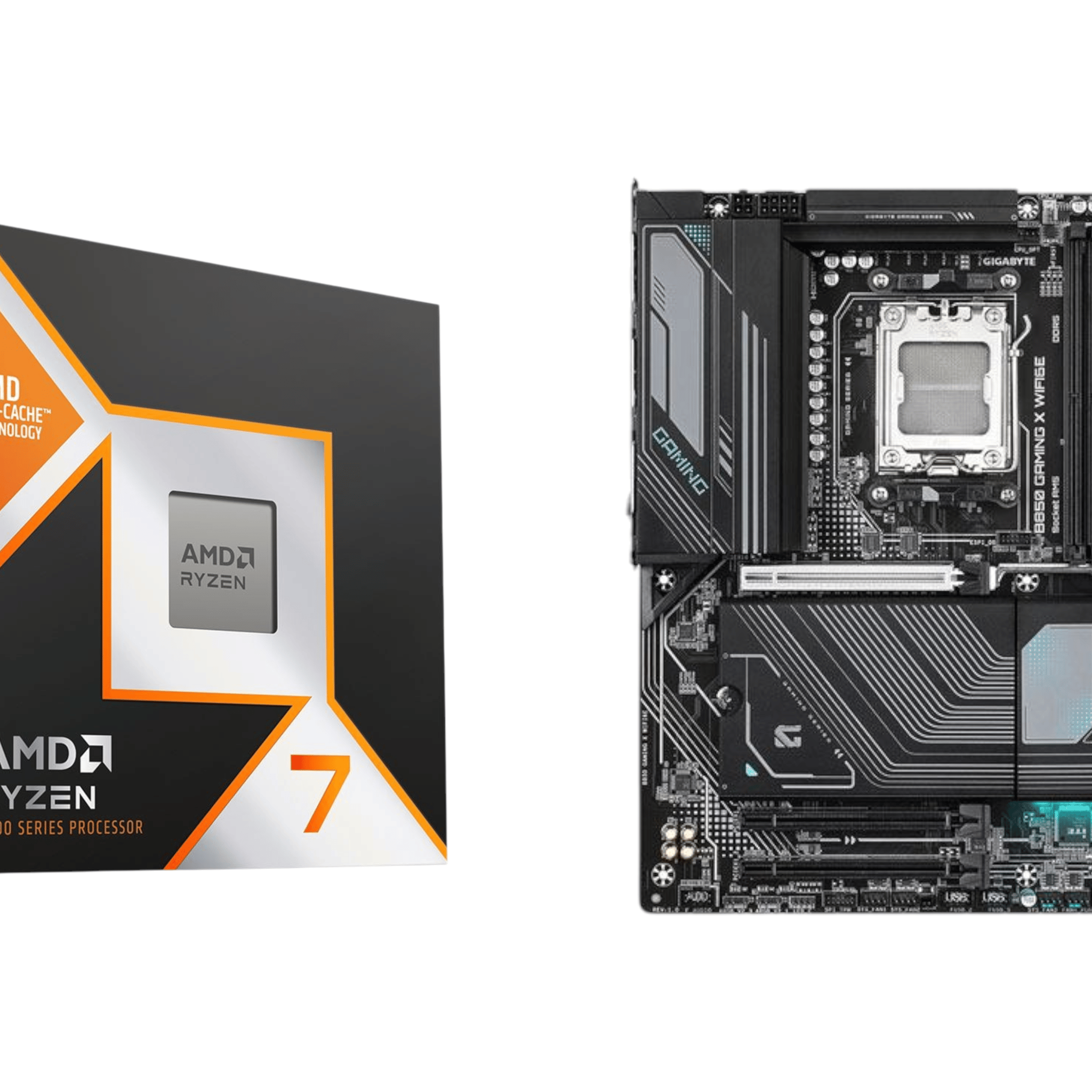 AMD Ryzen 7 9850X3D + Gigabyte B850 Gaming X WIFI 6E (CPU + Motherboard Bundle)