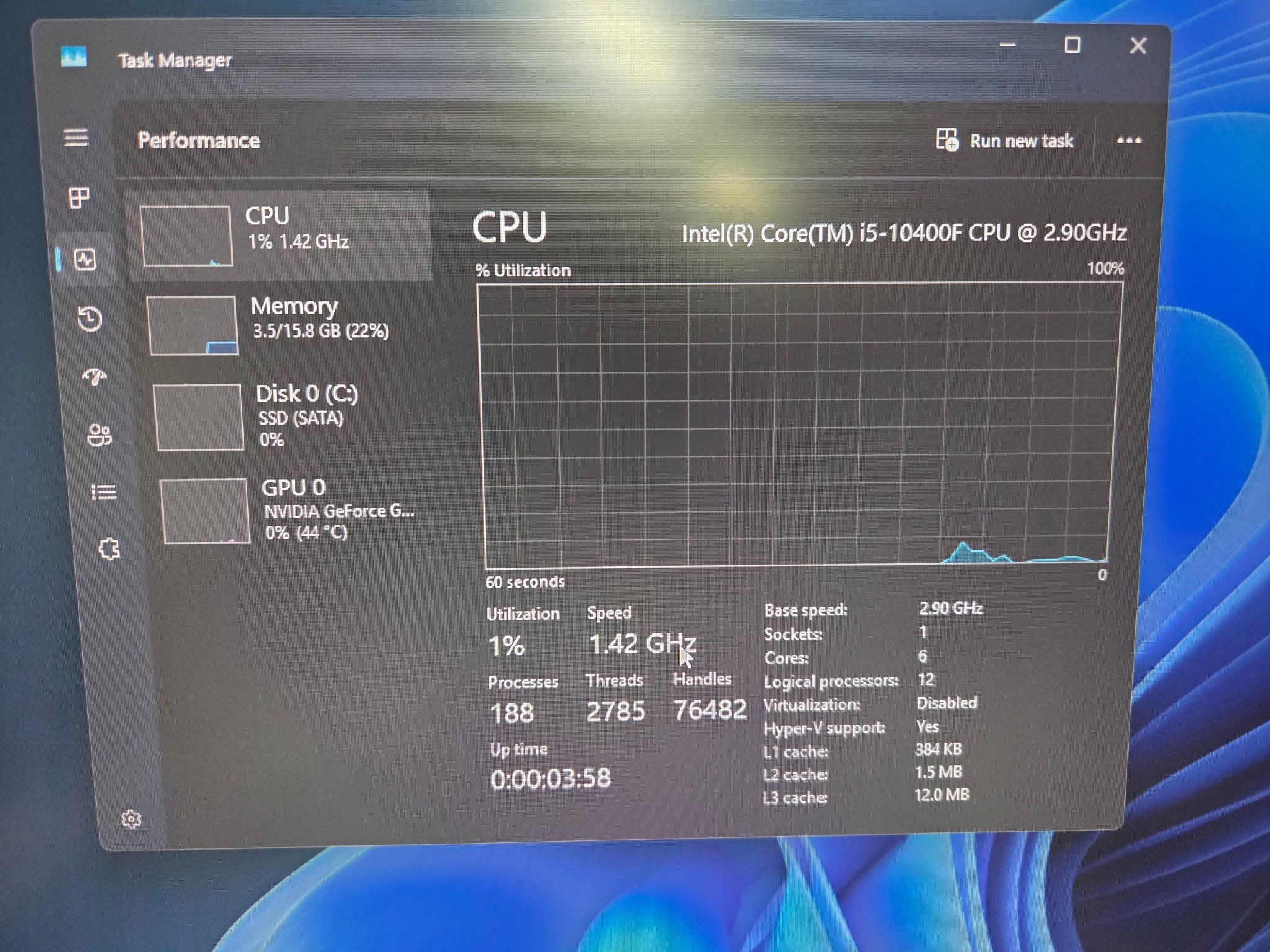 Intel I5-10400F / GTX 1660TI / Wifi & BT