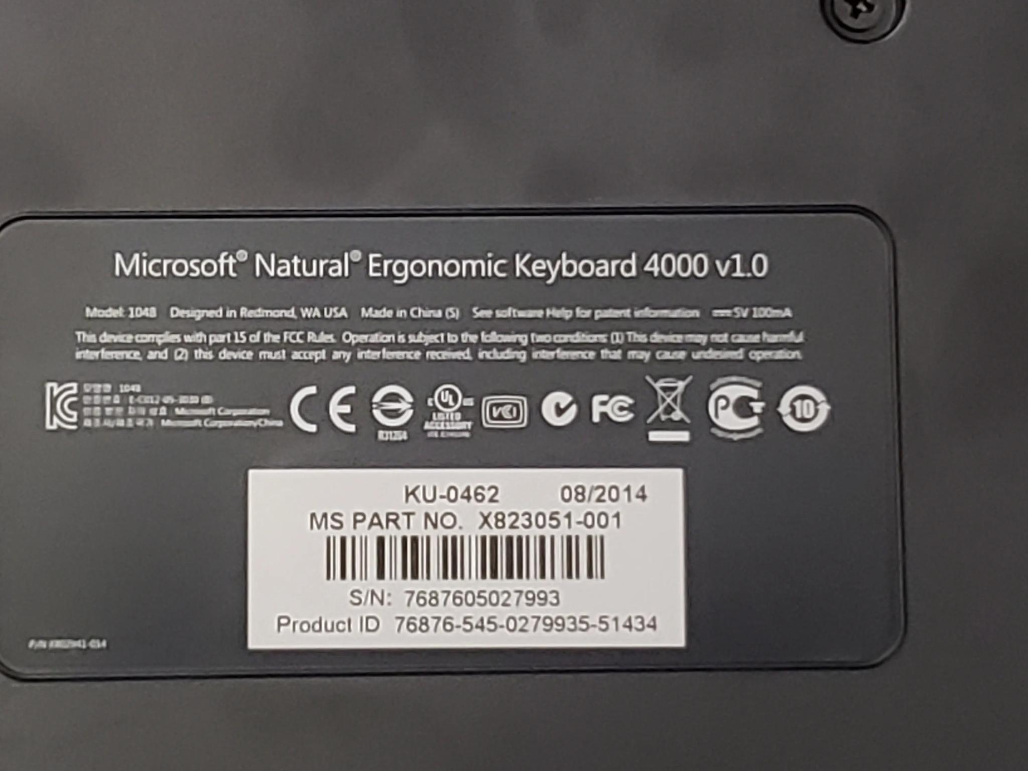 Good-Used Condition Microsoft Ergonomic Keyboard