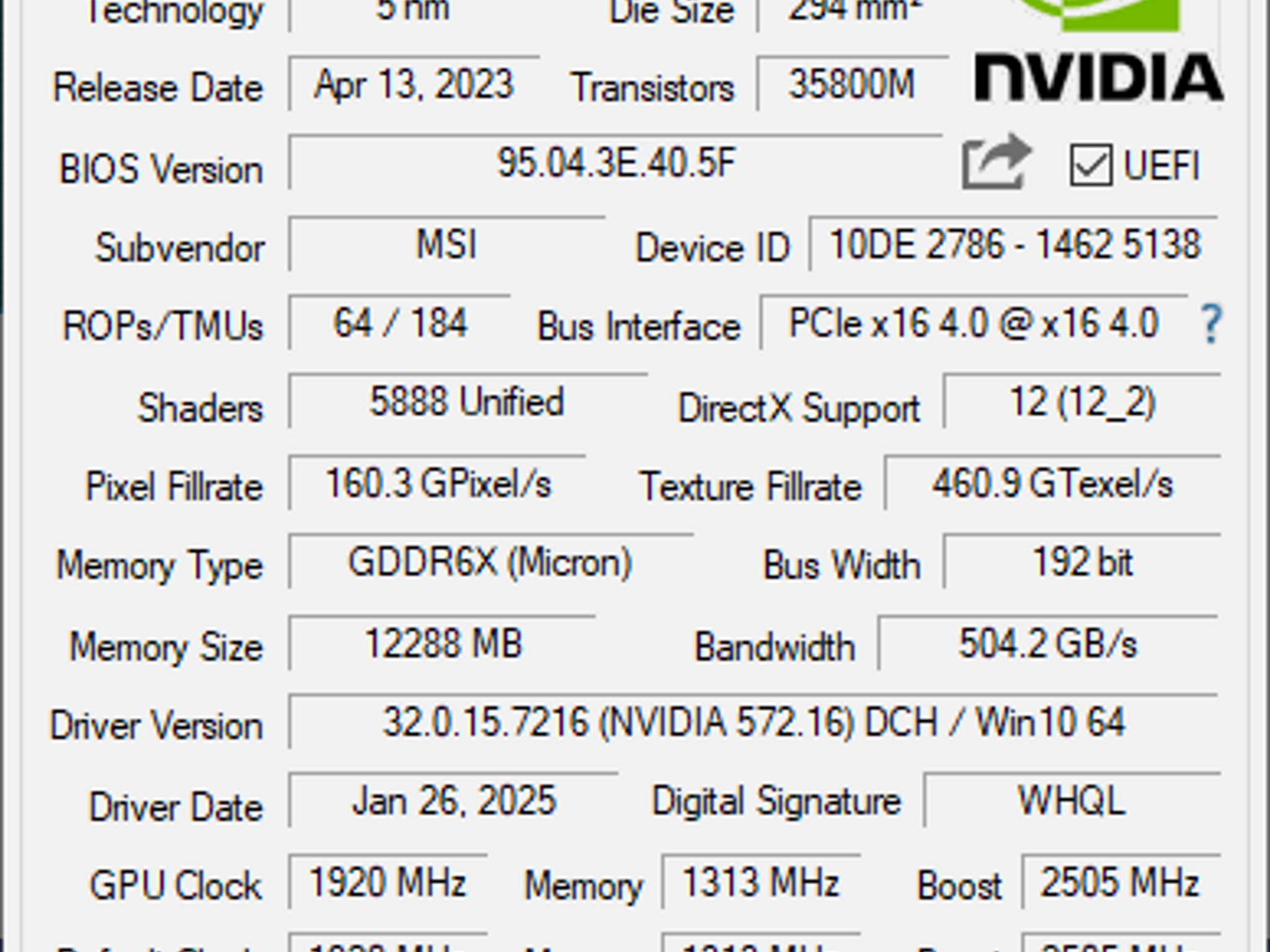RTX 4070 VENTUS 3X 12G OC