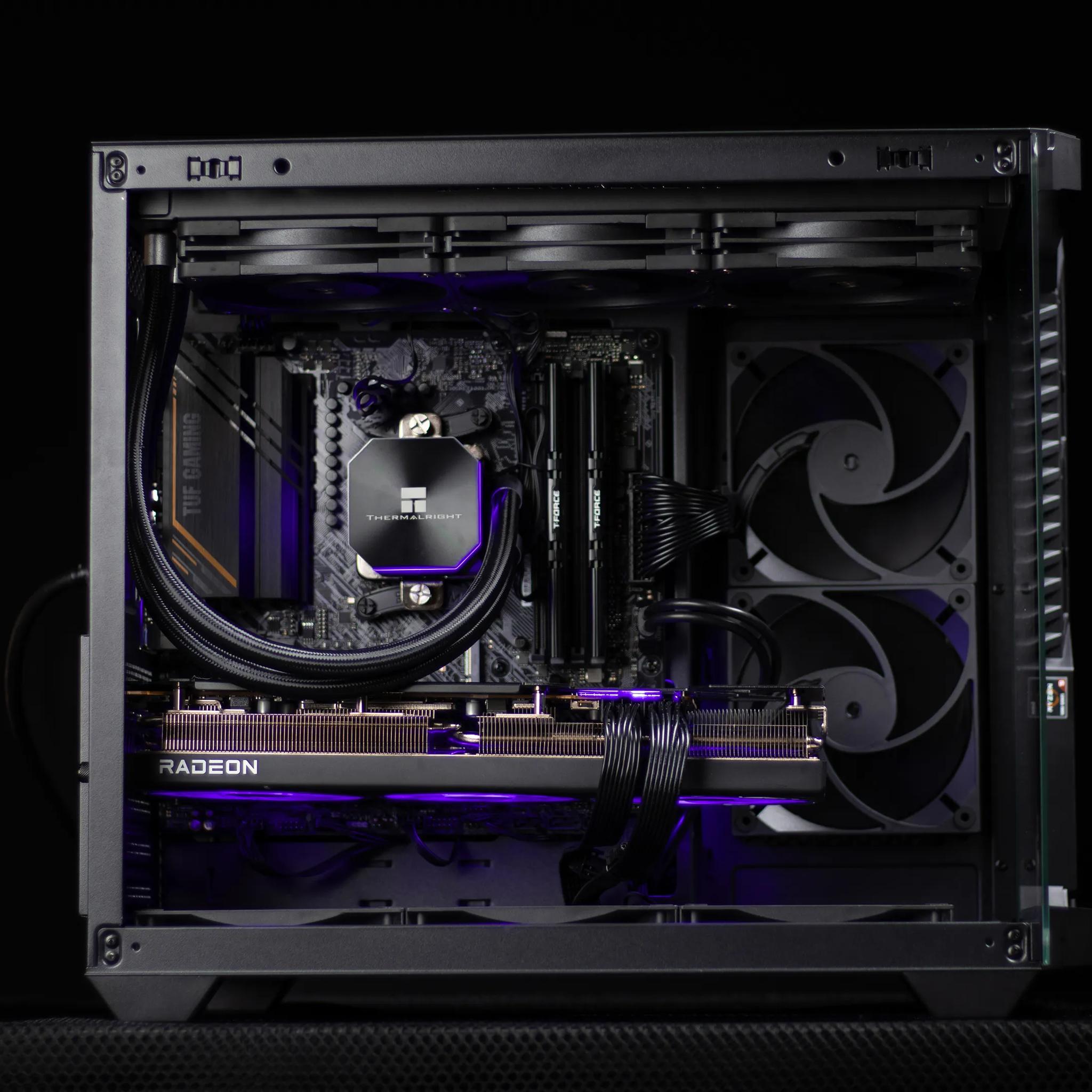 “DarkCorpo” RX 7800XT Ryzen 7 32GB Windows 11 Pro 2TB Workstation Gaming PC