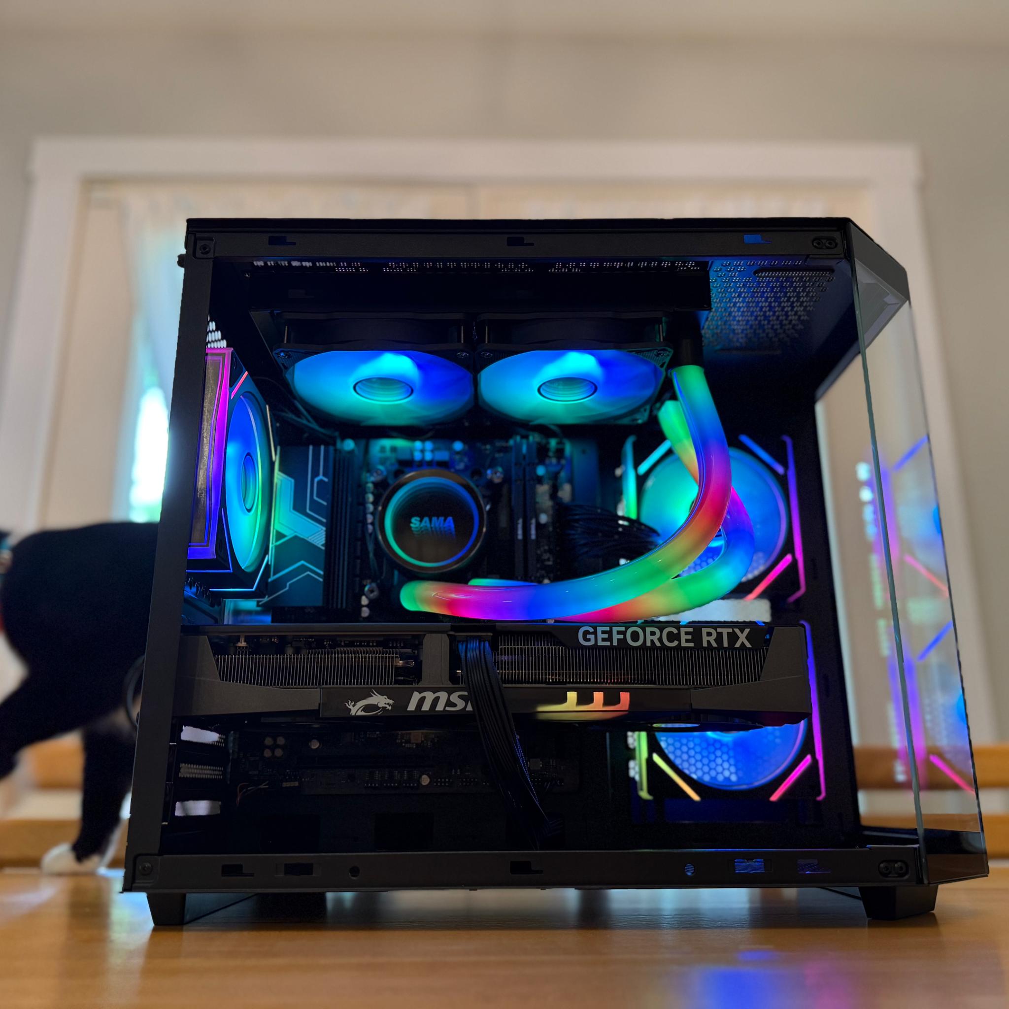 ⚫️🫘| RTX 5070 12gb, Ryzen 7 7700, 32gb DDR5, 1tb SSD WiFi Equipped ARGB Gaming PC!