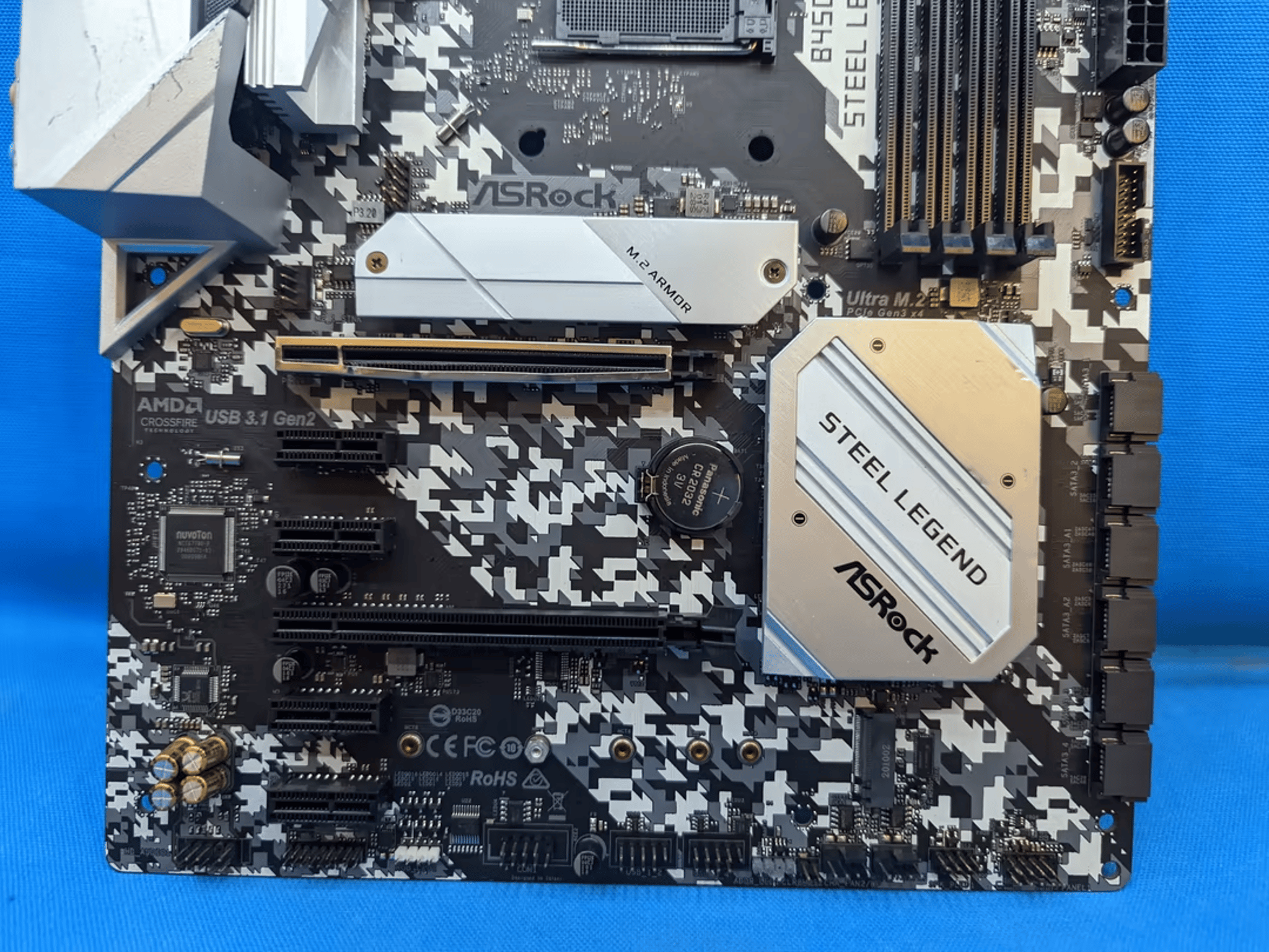 ASRock B450 Steel Legend AMD Socket AM4 DDR4 ATX Desktop Motherboard No I/O