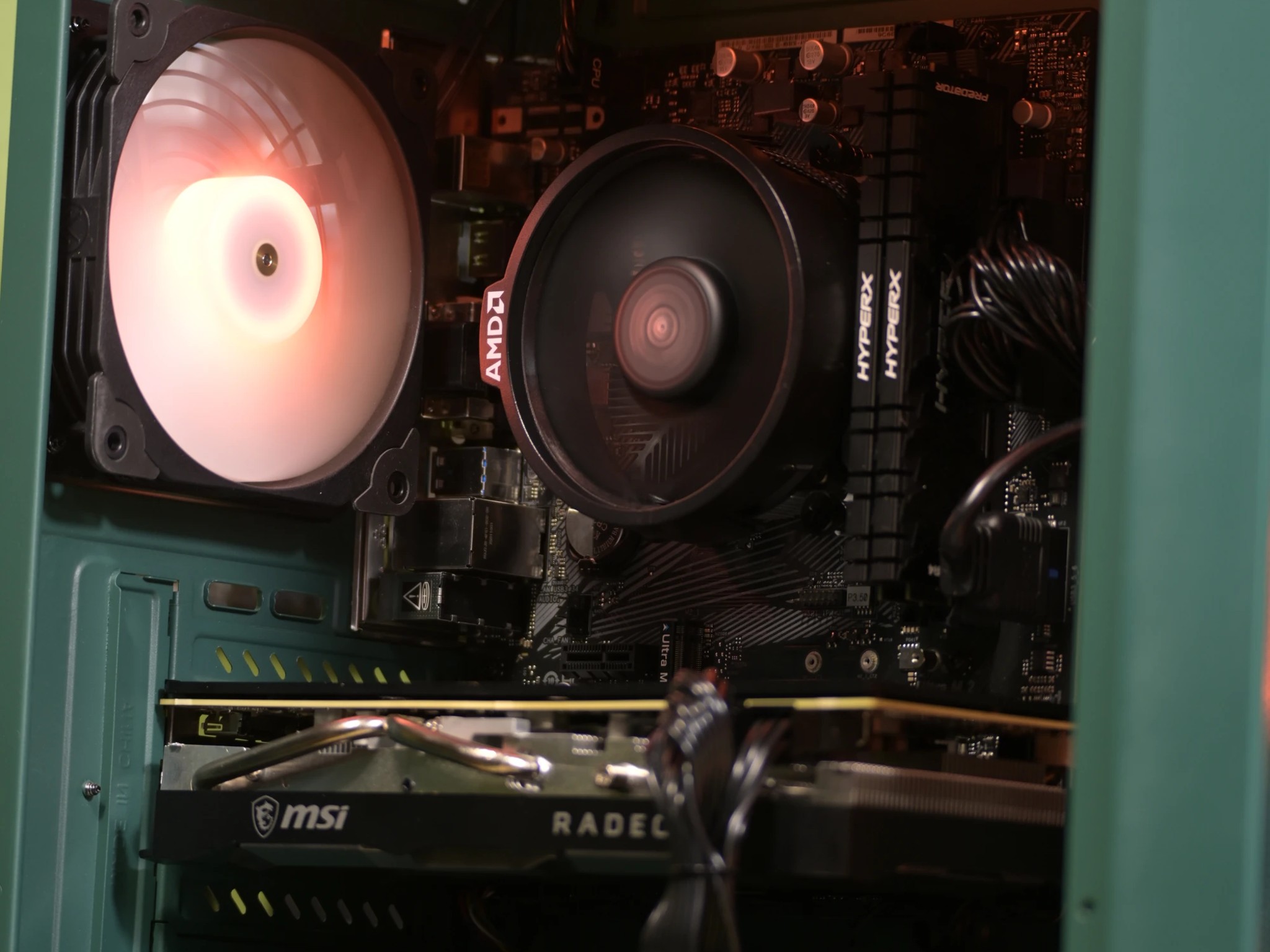 Custom Green RX 5700 XT 8GB Overclocked PC [Ryzen 5 5500, 32gb DDR4 RAM, 1TB SSD]