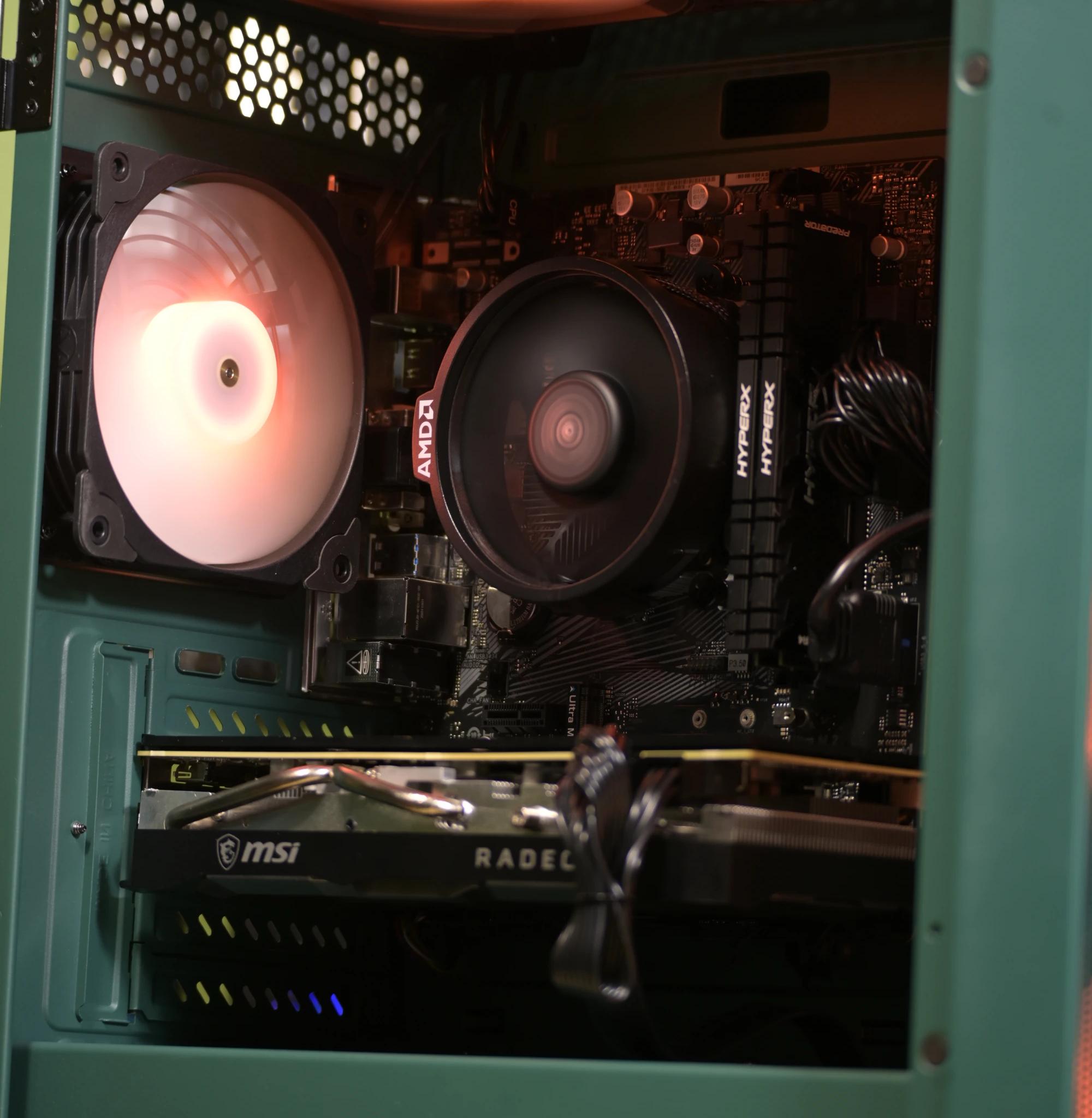 Custom Green RX 5700 XT 8GB Overclocked PC [Ryzen 5 5500, 32gb DDR4 RAM, 1TB SSD]