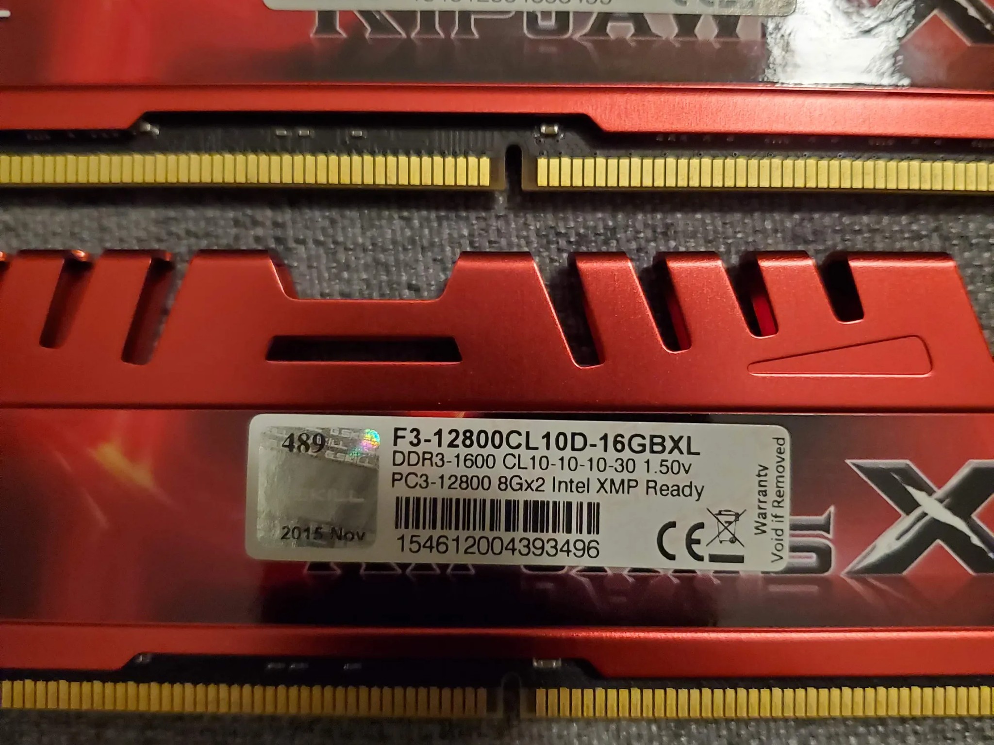 G.Skill 16 GB (2x8GB) DD3-1600 CL10 Memory RAM