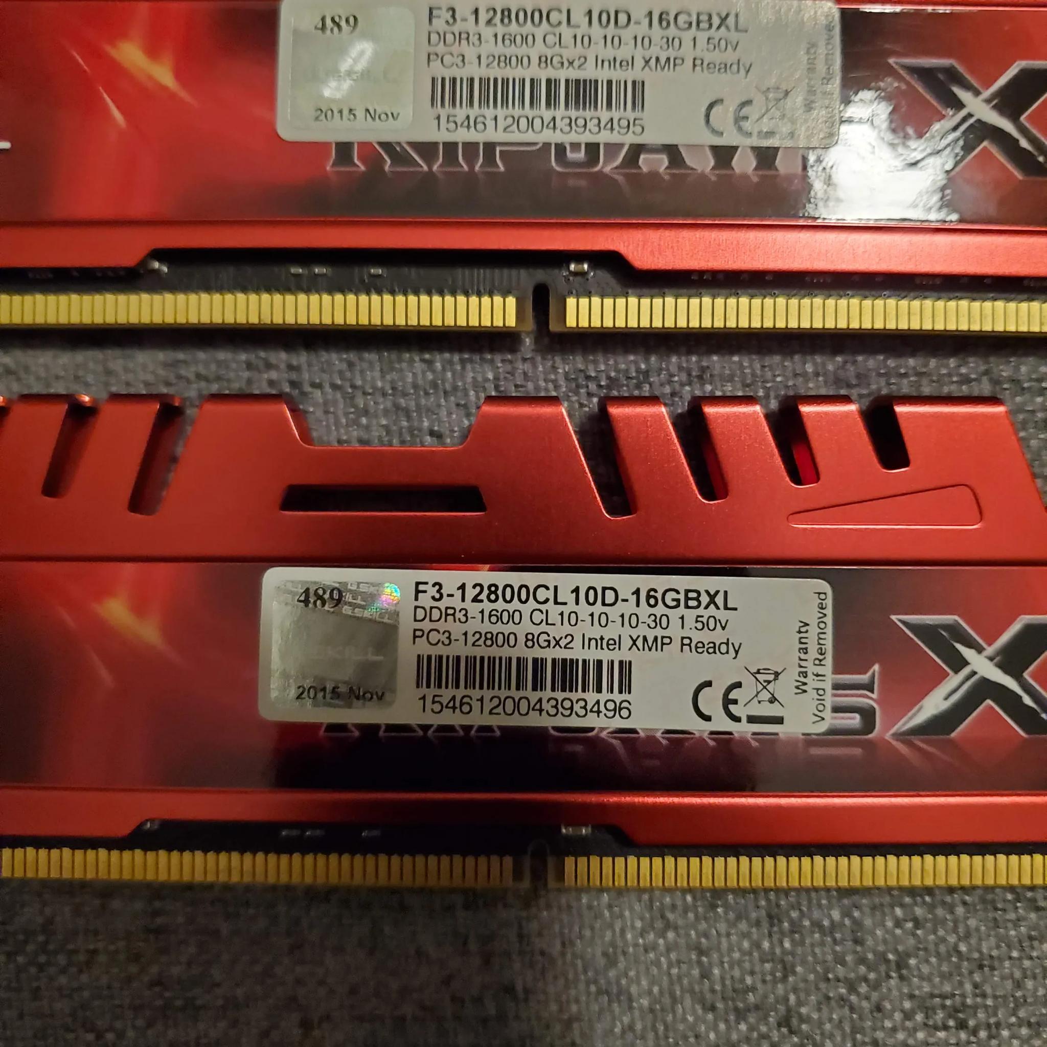 G.Skill 16 GB (2x8GB) DD3-1600 CL10 Memory RAM