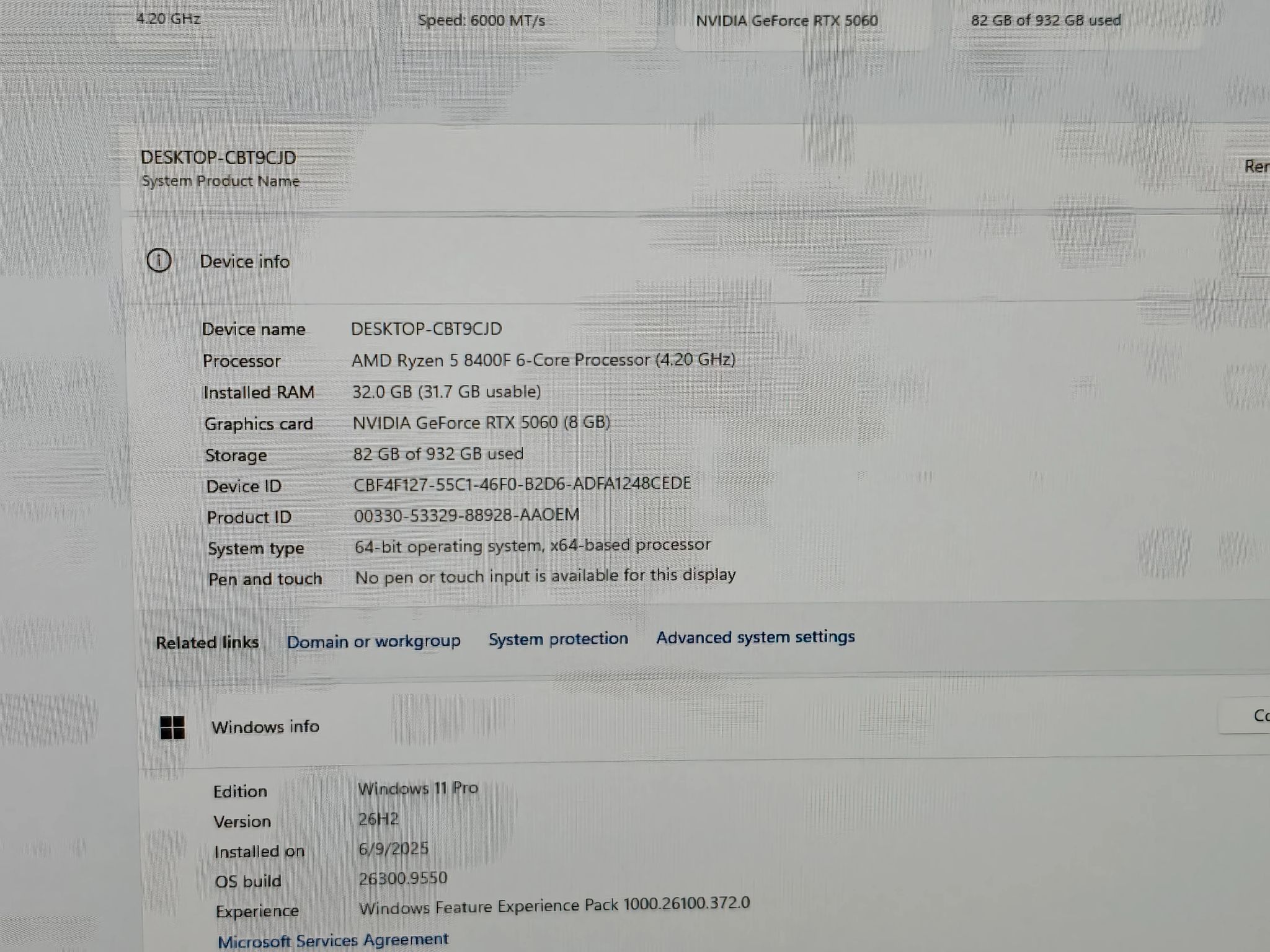 BNAB 1080P/1440P GAMING PC|AMD RYZEN 5 8400F|32GB DDR5 6000|NVIDIA RTX 5060|1TB SSD|WINDOWS 11 PRO