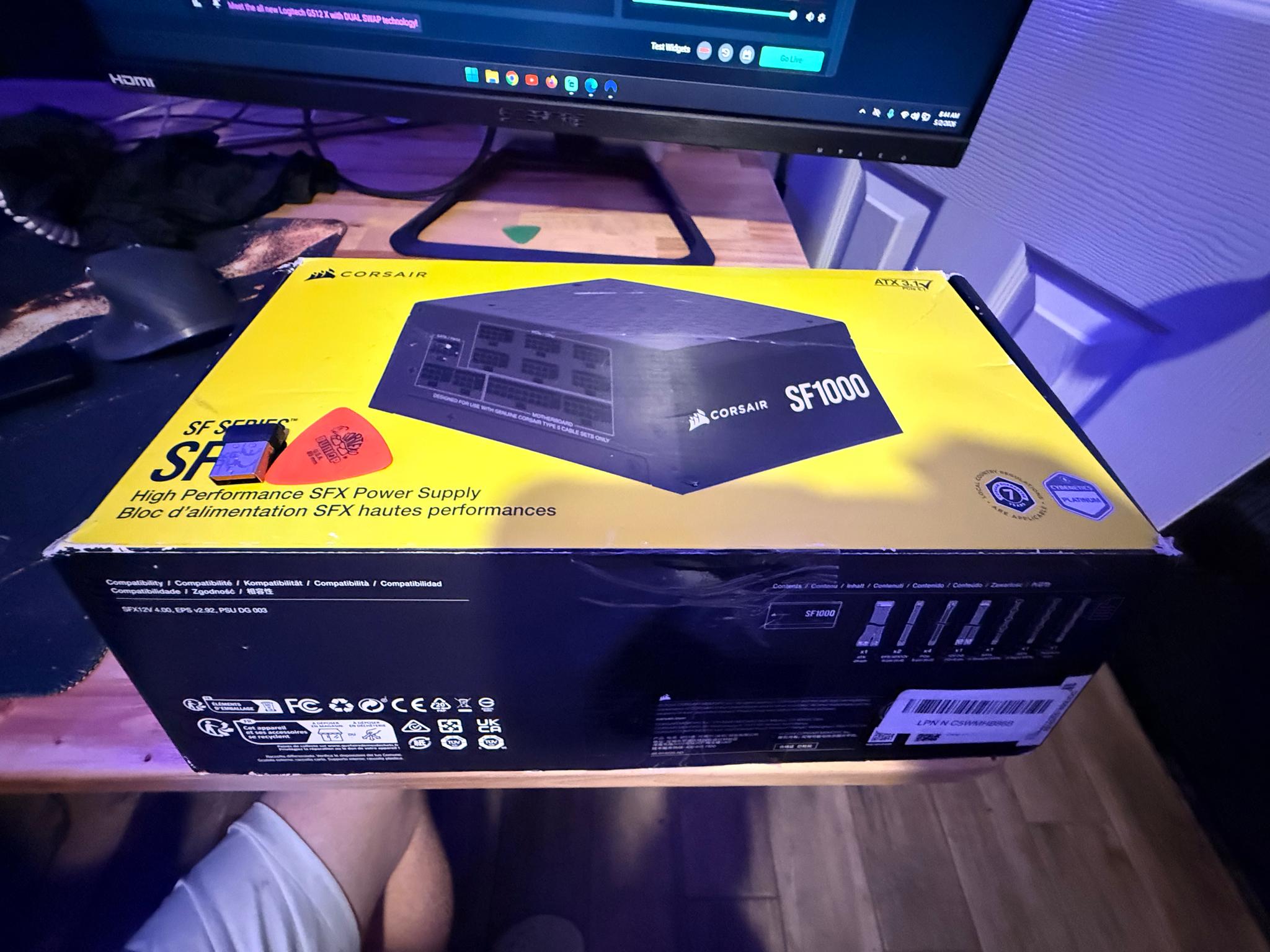 Corsair SF850 High-Performance SFX Power Supply includes Corsair type 5 cables