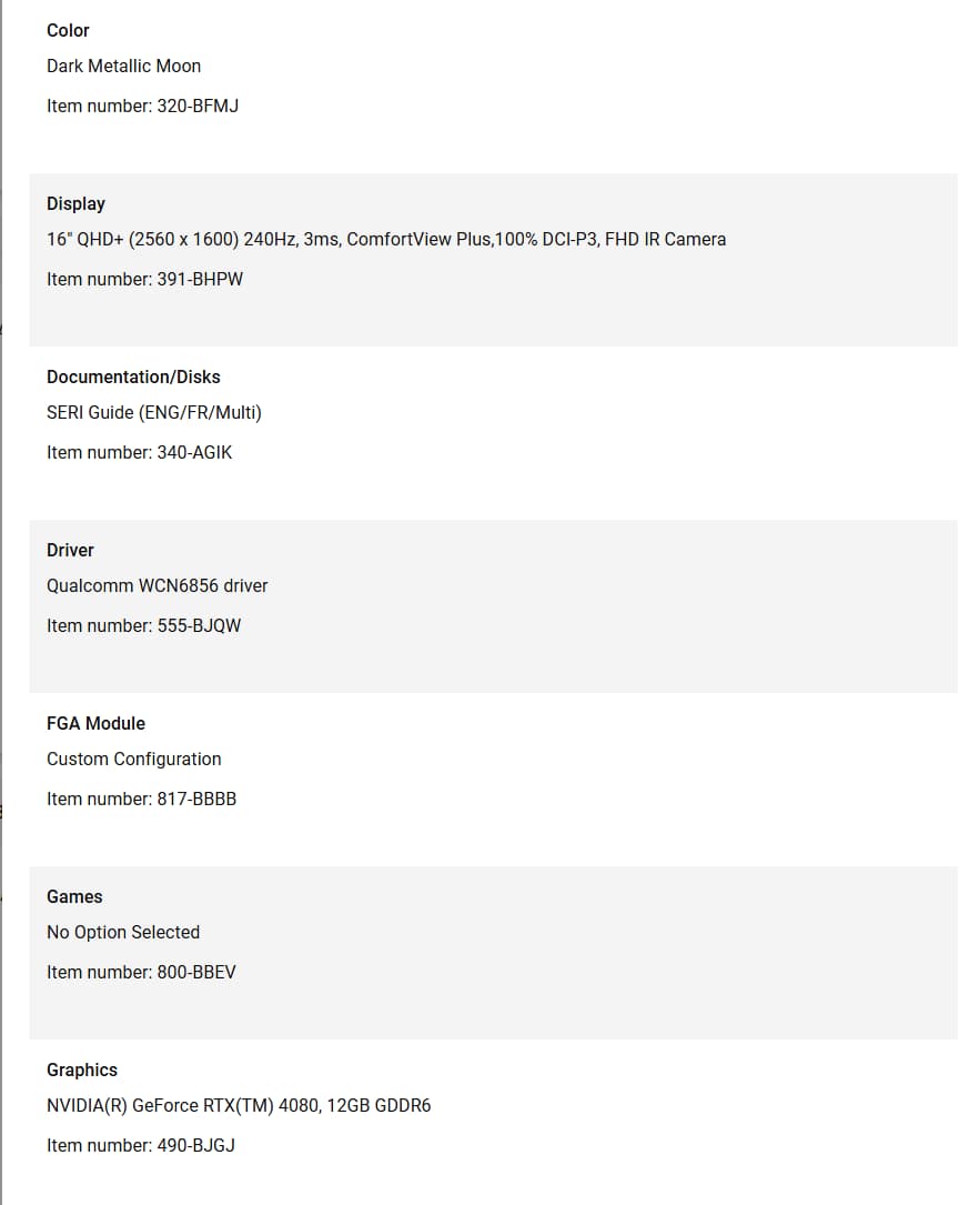 Alienware M16 R1 - AMD Ryzen 9 7845HX, 64gb DDR5, RTX 4080