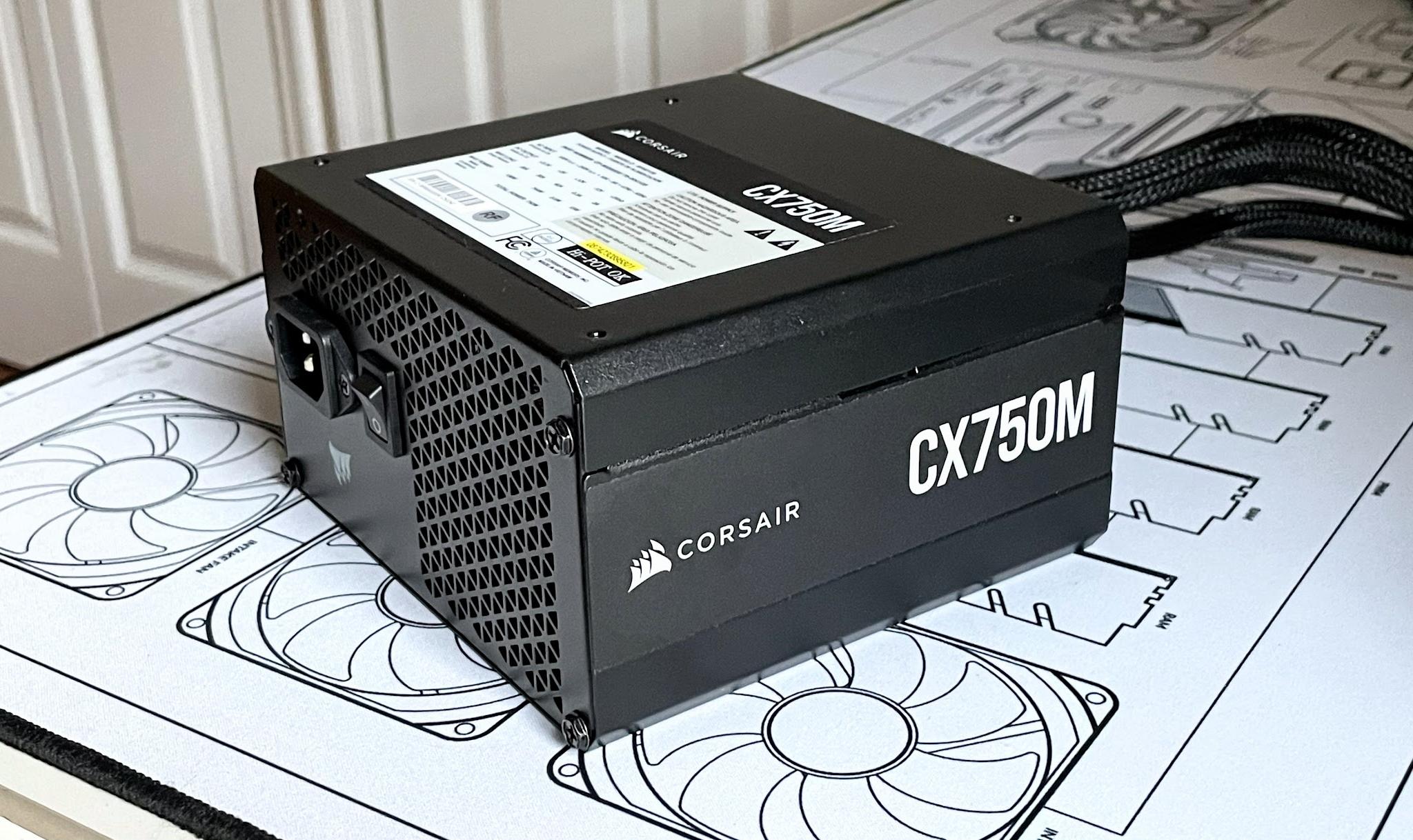 Corsair CX750M - 750 Watt 80 PLUS Bronze Certified Semi-Modular ATX PSU w/ All Original Cables