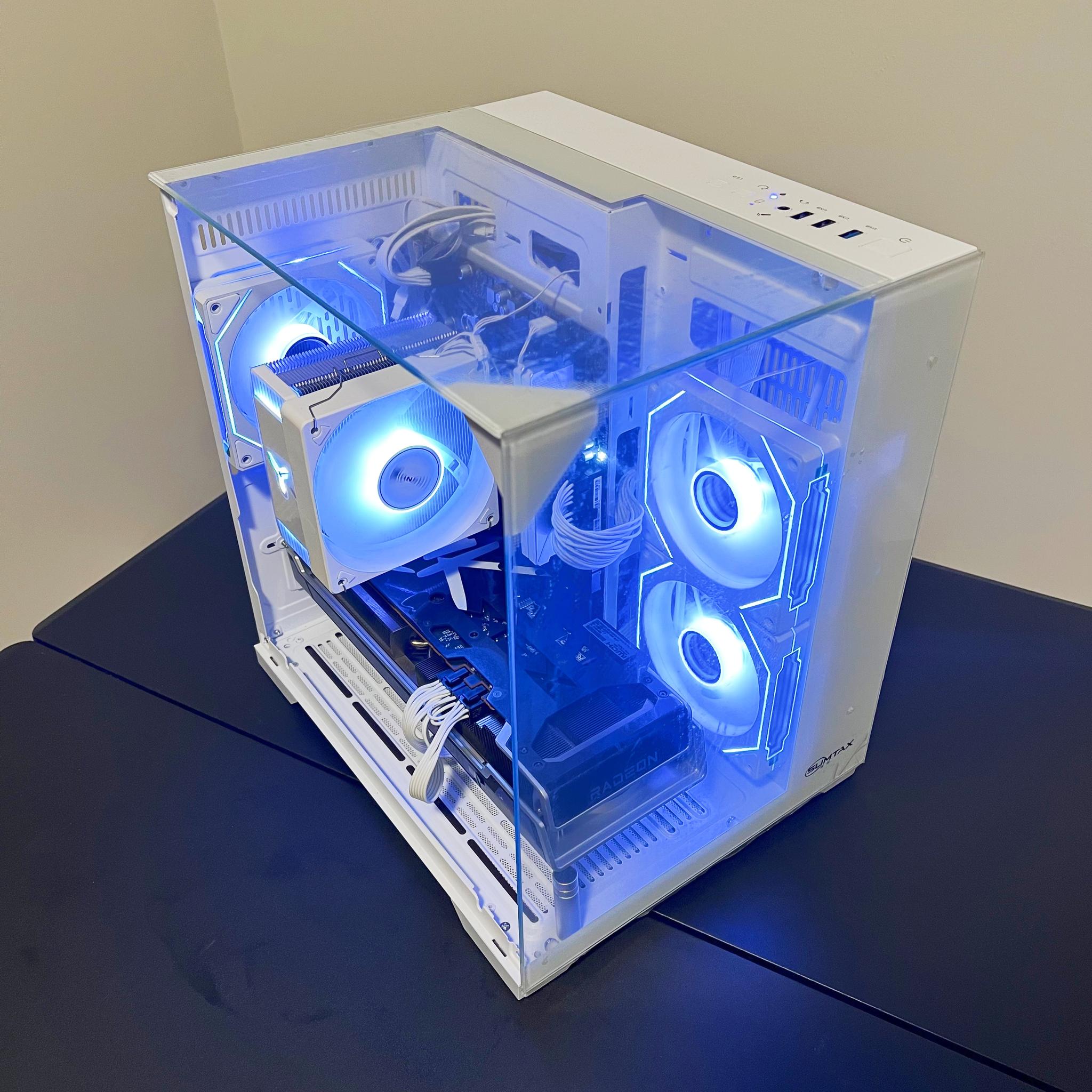 🔥Full-view design🔥 RX 6750XT|R5-5600|1TB M.2|16GB RAM|ARGB Fans|WIFI||DepxTech Pre-Built PC