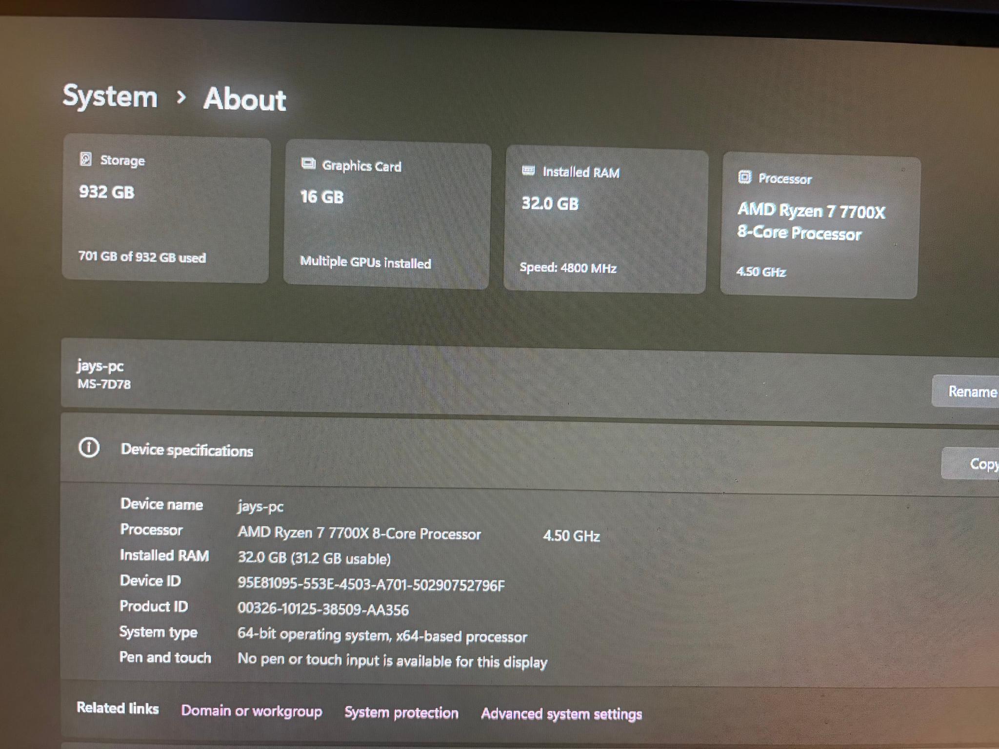 Ryzen 7 7700x Radeon 6800 XT full setup
