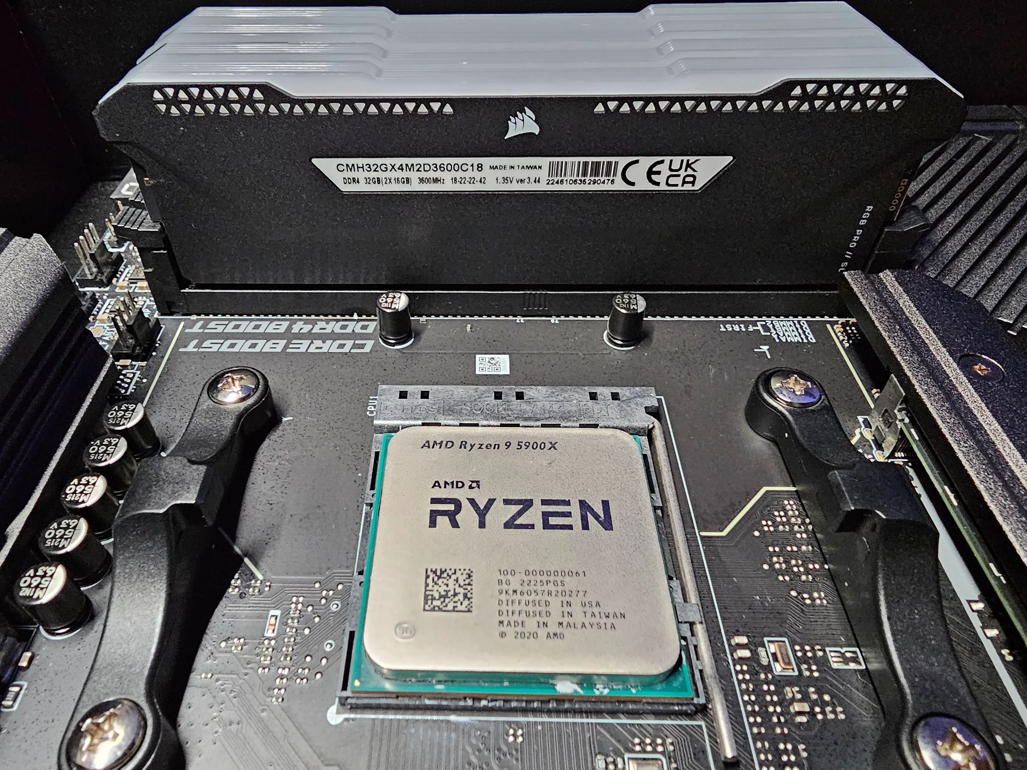 X570S Motherboard, Ryzen 9 CPU, 64GB RAM, 2TB SSD, Windows 11 Pro