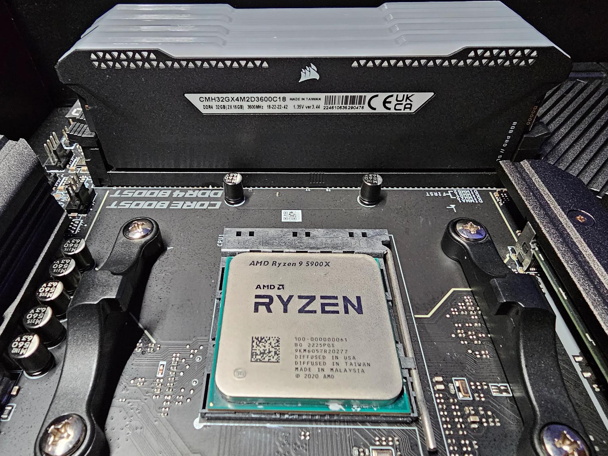 X570S Motherboard, Ryzen 9 CPU, 64GB RAM, 2TB SSD, Windows 11 Pro