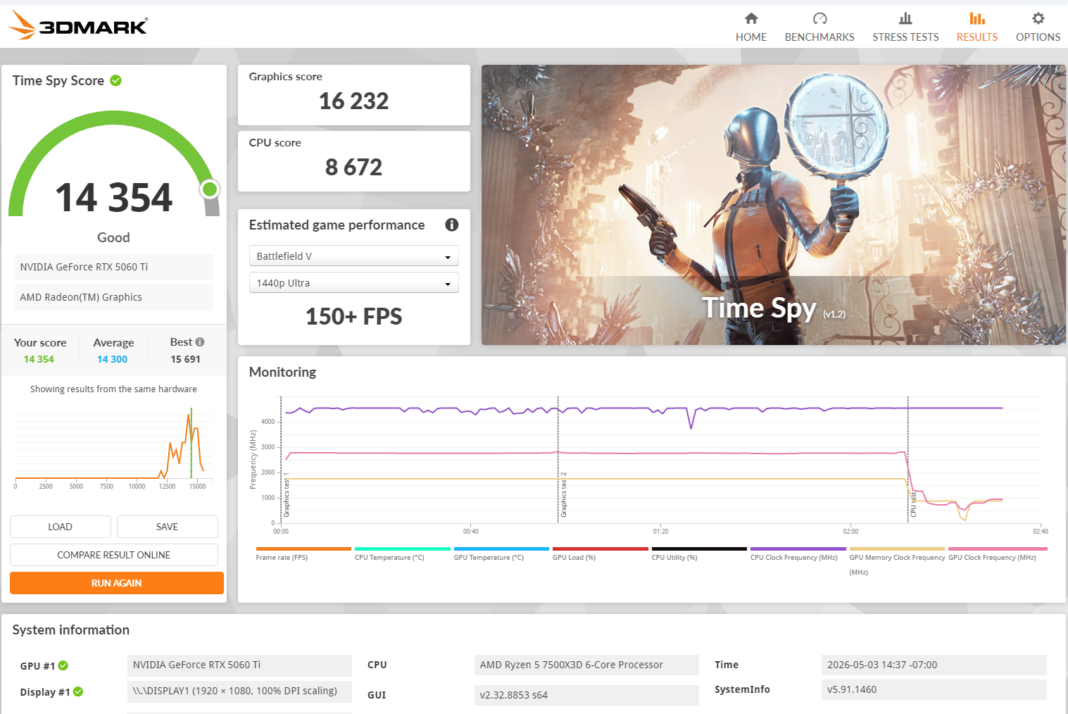 ASUS RTX 5060 TI | Ryzen 7500X3D | Thermalright 360 | 32GB DDR5 | EVGA G5 1000W | Segotep Airf...