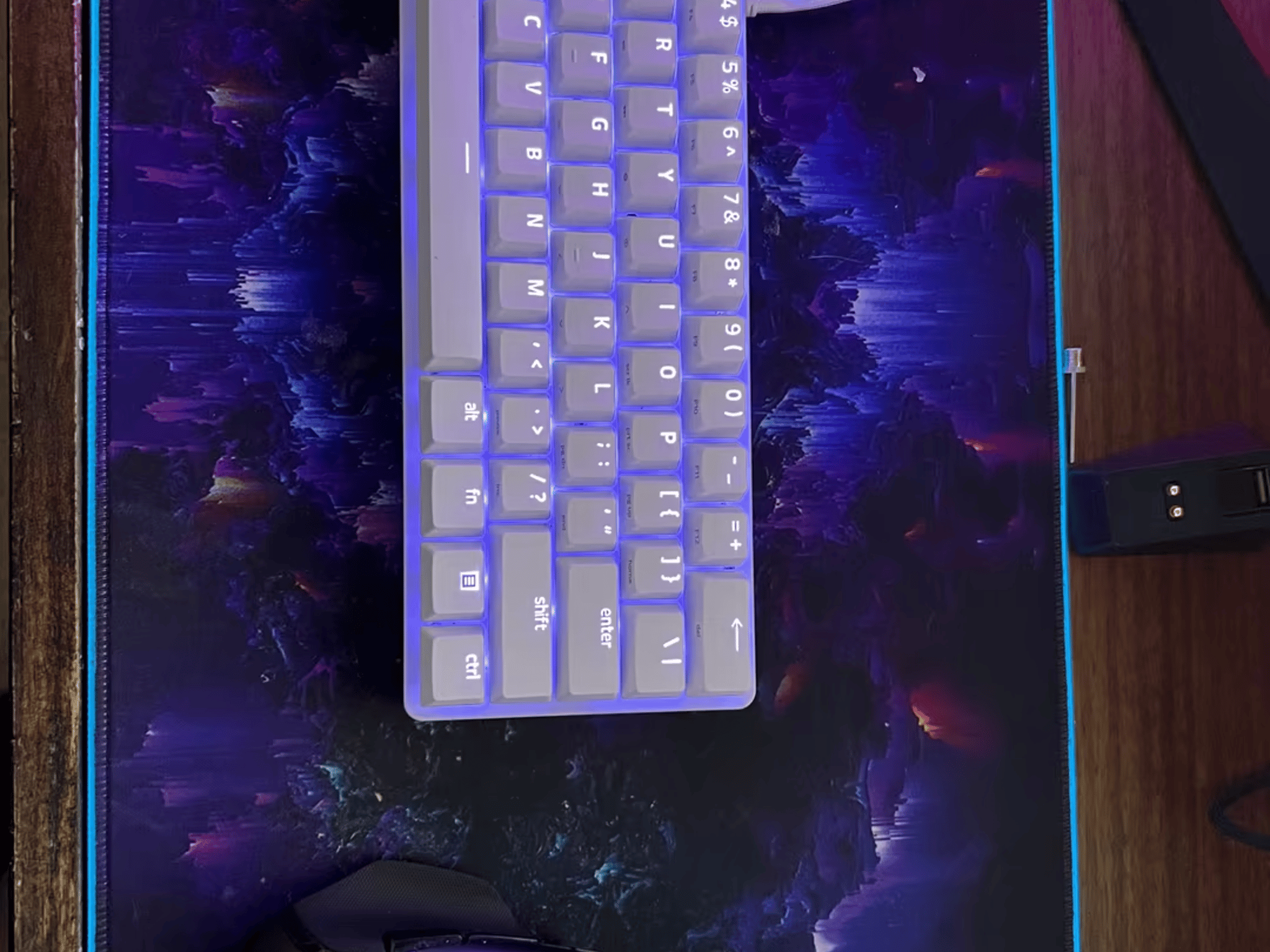 Full Custom Gaming Setup, PC, 2 Monitors, Keyboard, Wireless Mouse with Charging Dock and Mousepad