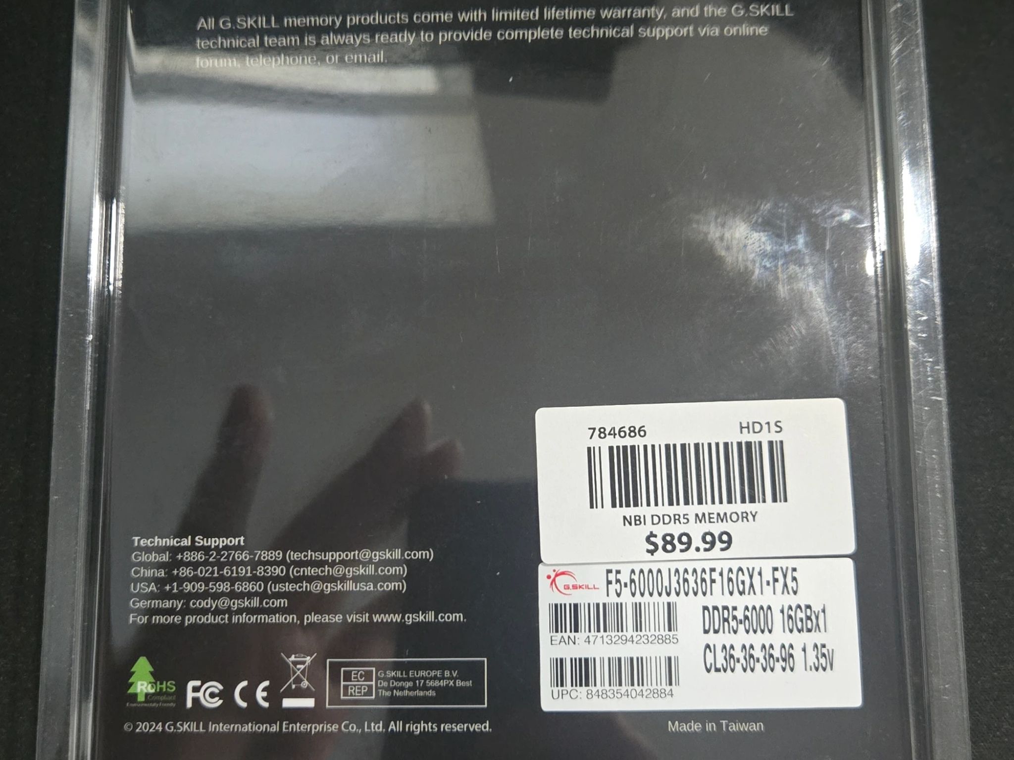 G.Skill Flare X5 DDR5 16 gig. Brand new, never opened
