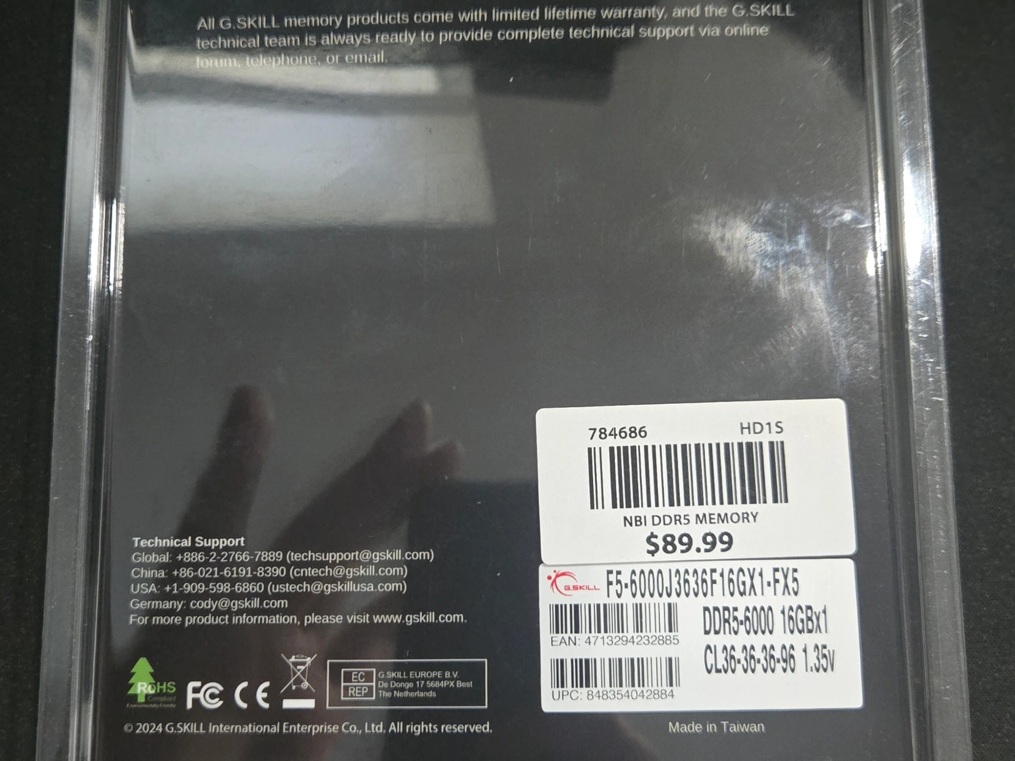 G.Skill Flare X5 DDR5 16 gig. Brand new, never opened