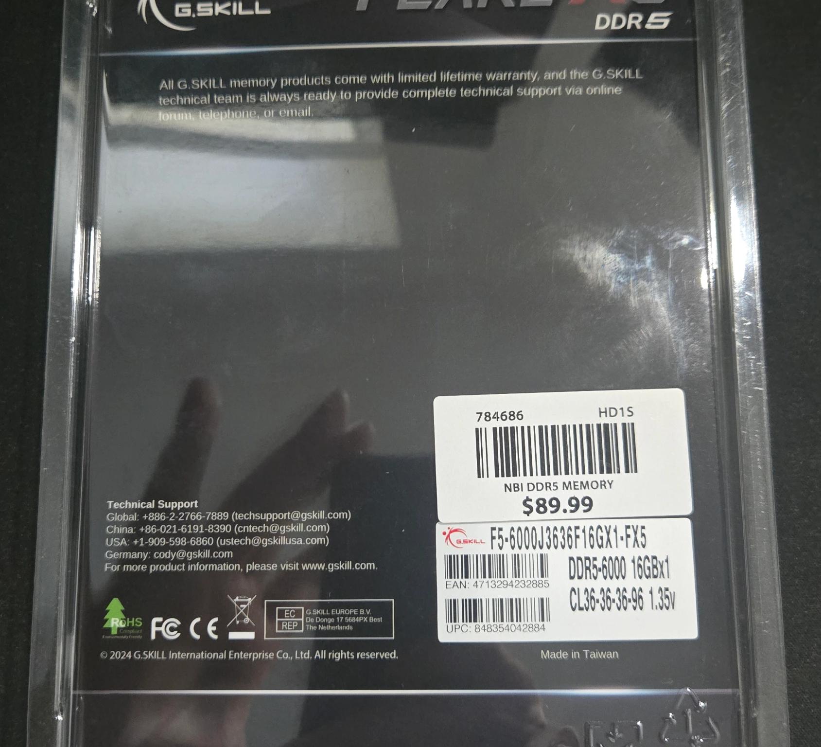 G.Skill Flare X5 DDR5 16 gig. Brand new, never opened