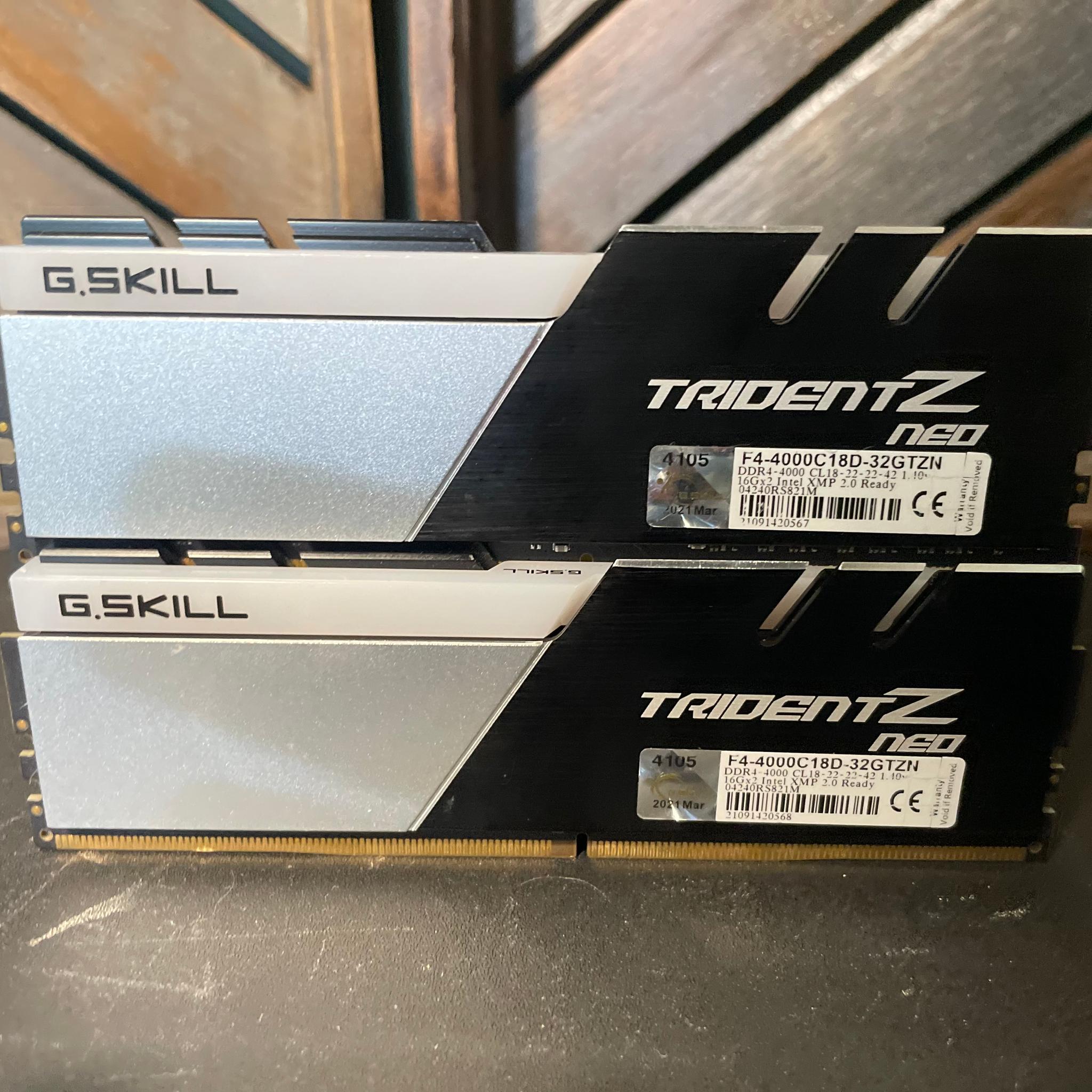 G.Skill Trident Z Neo - 16GBx2 - DDR4-4000 - RGB - CL18-22-23-42