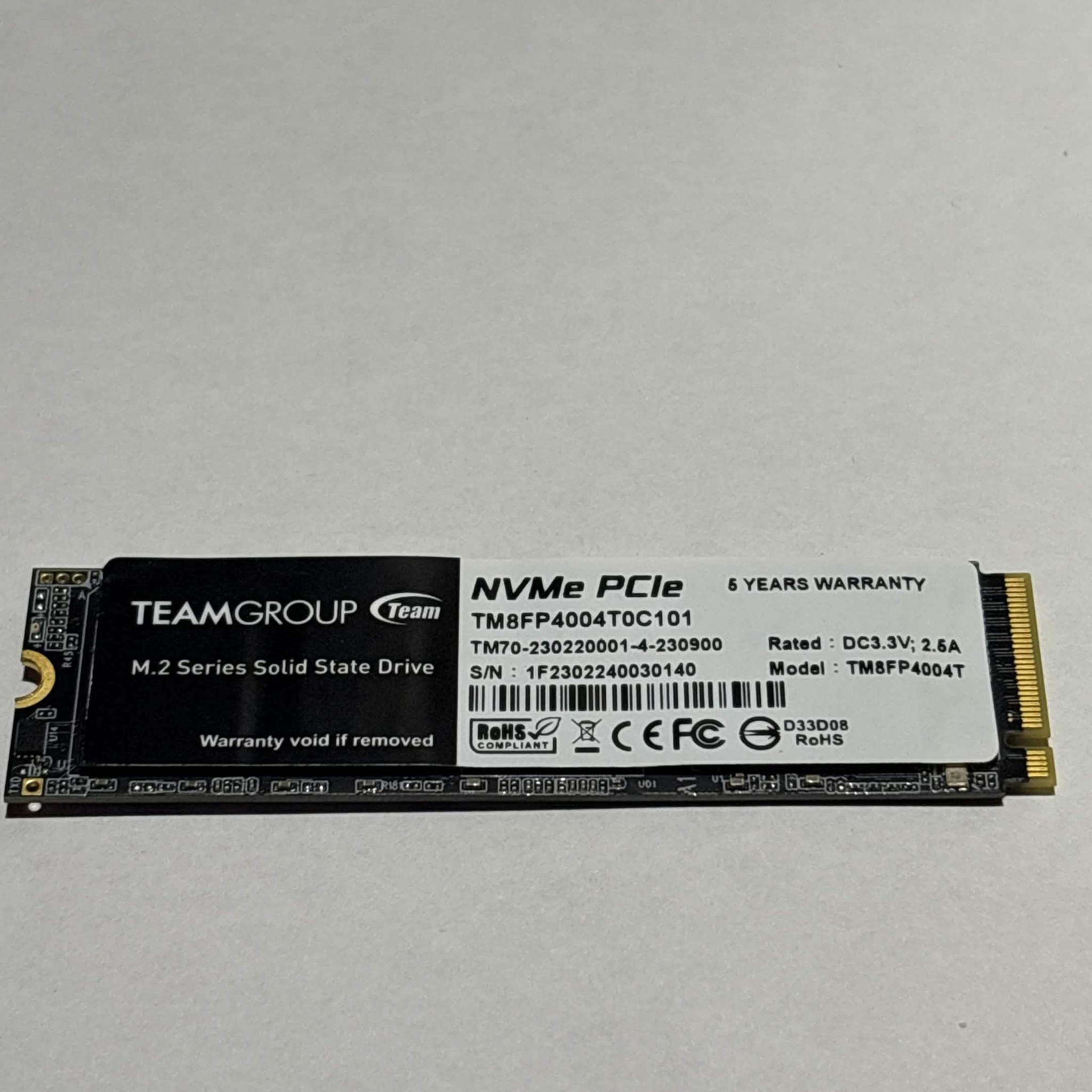 TEAMGROUP MP44 4TB PCIe Gen4 NVMe M.2 SSD | Tested Working