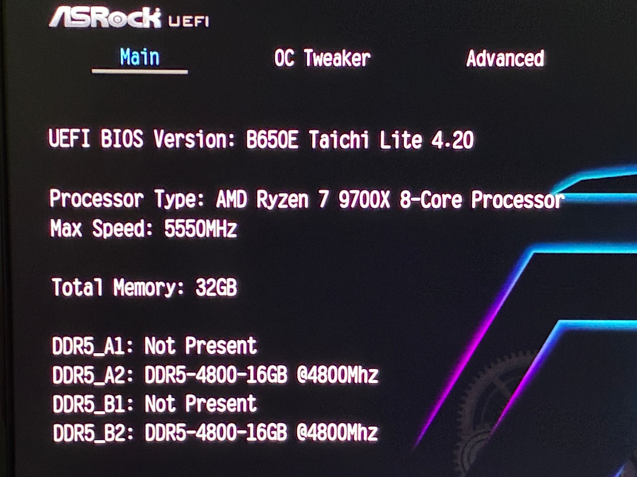 Ryzen 7 9700X AM5 PC | B650E Taichi Lite | 32GB DDR5 | 2TB 980 Pro | No GPU