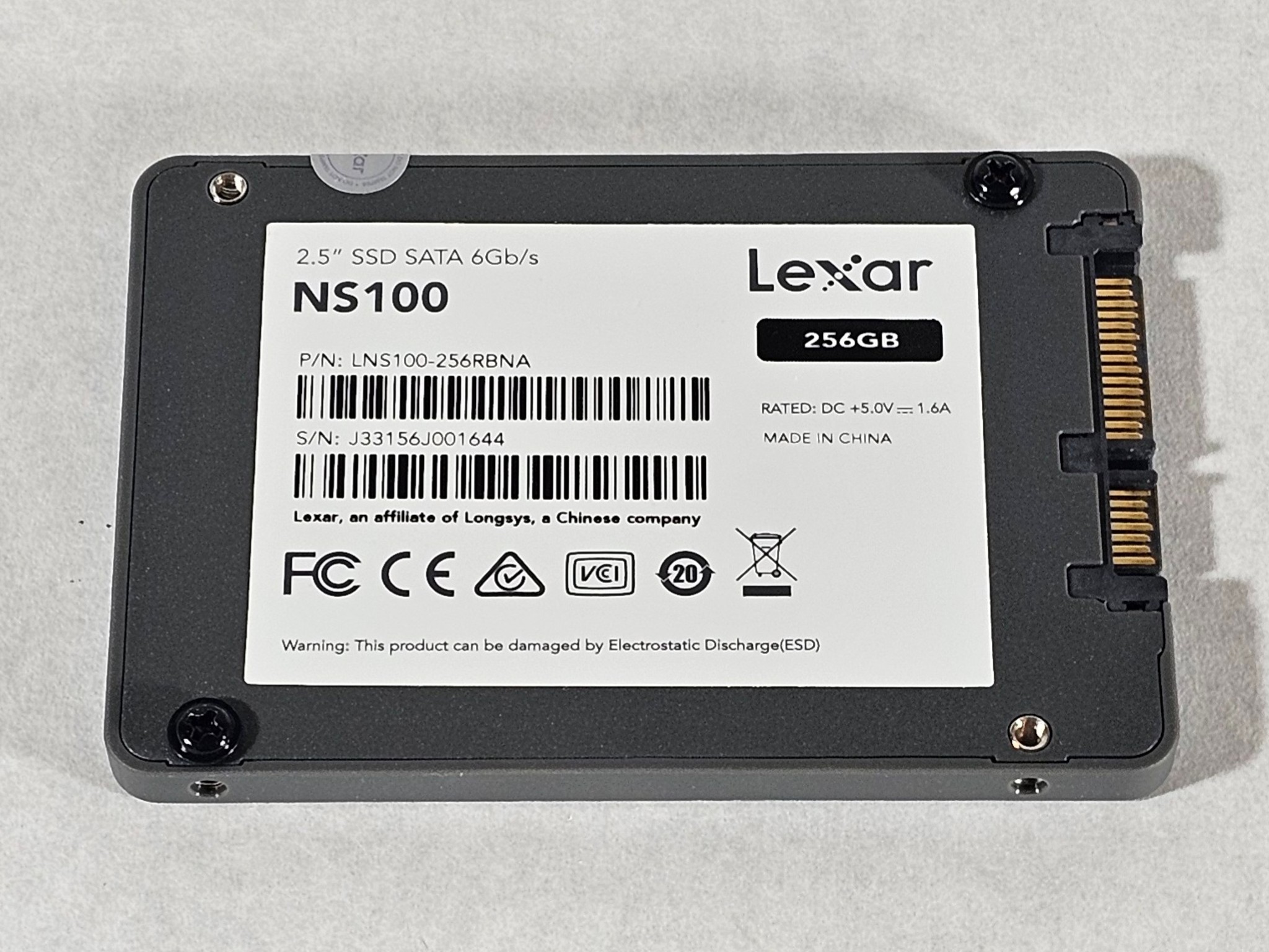 256GB 2.5" SATA SSD Lexar NS100