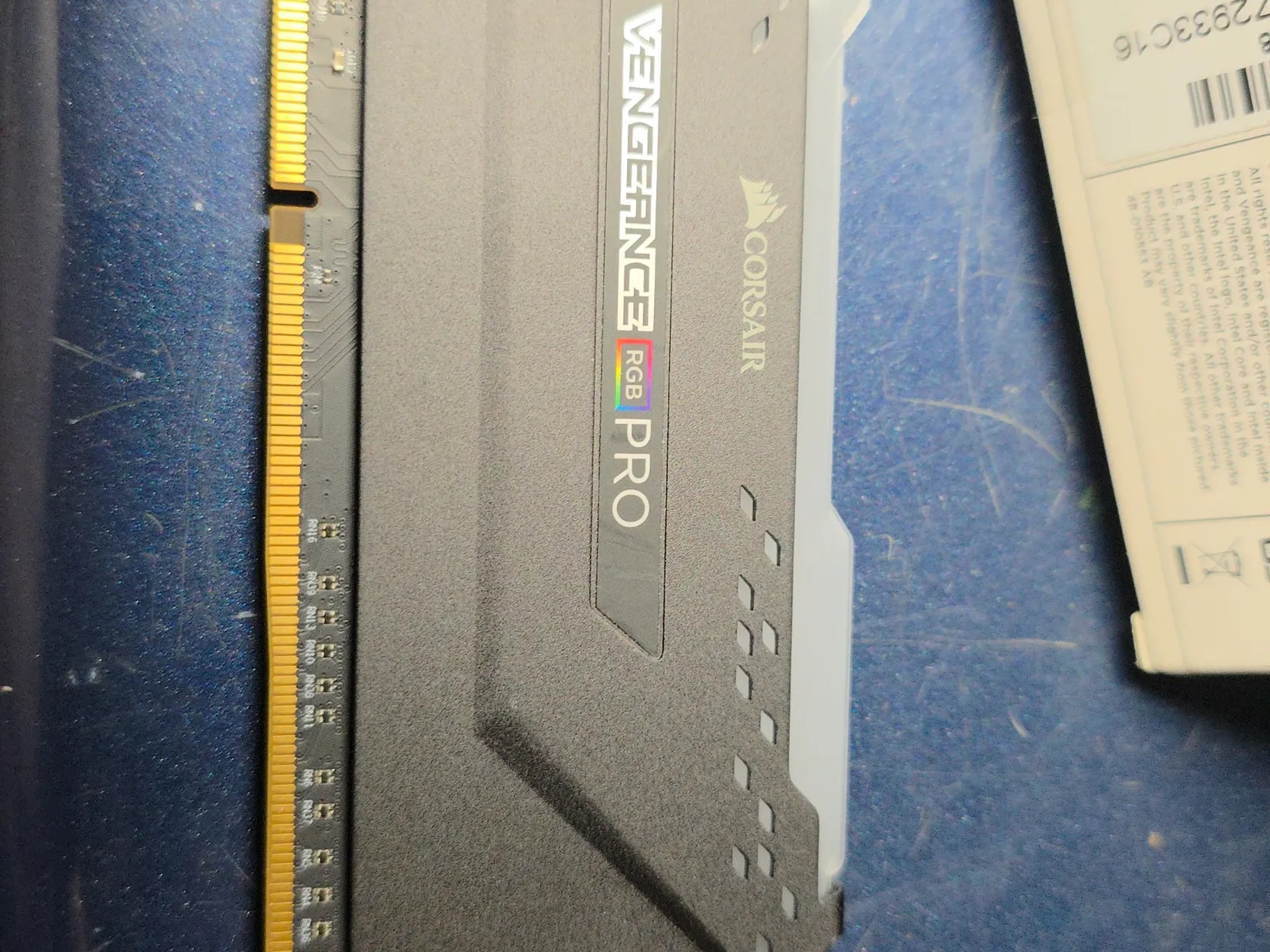 4 sticks of Corsair RGB DDR4 memory
