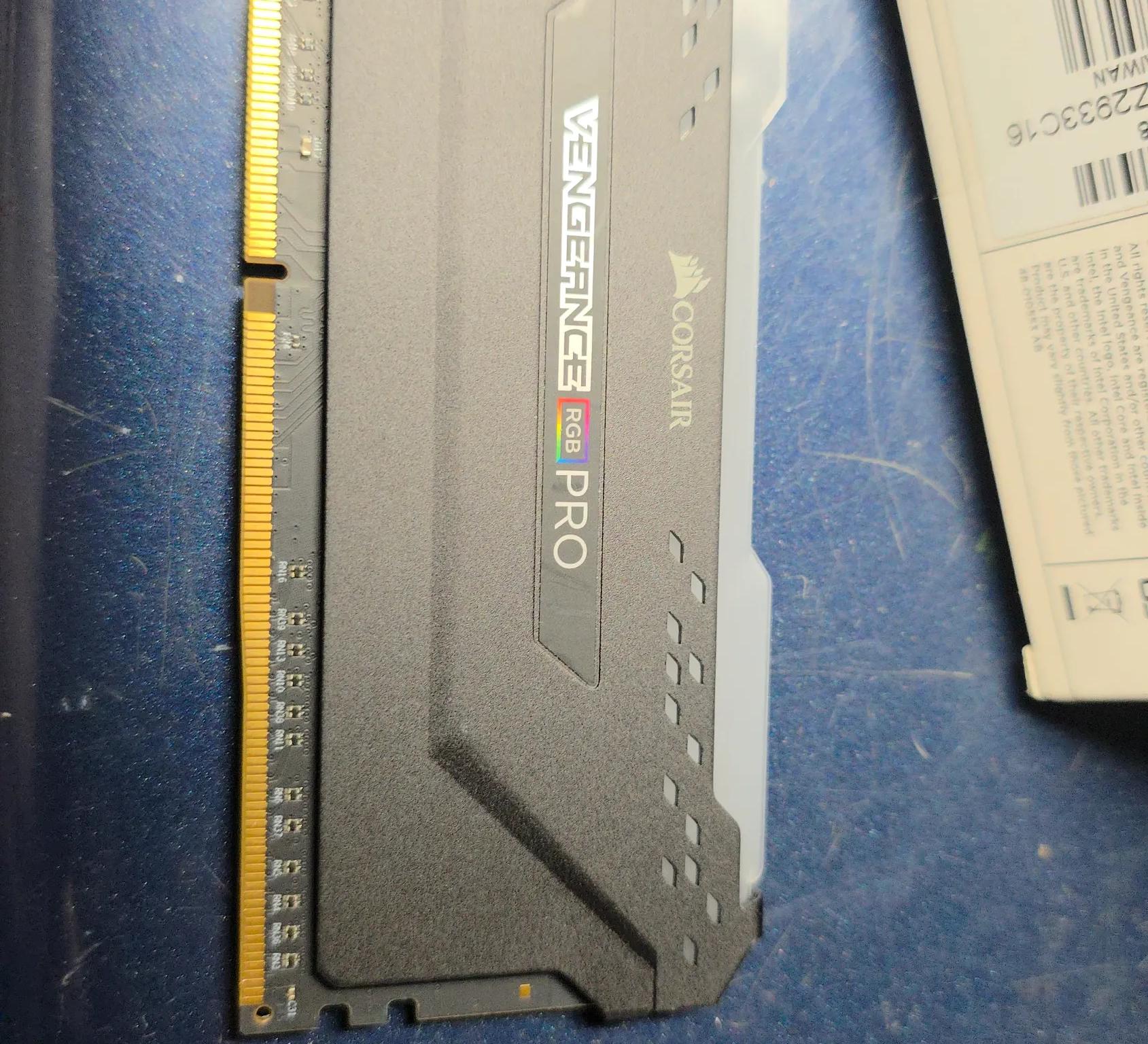 4 sticks of Corsair RGB DDR4 memory